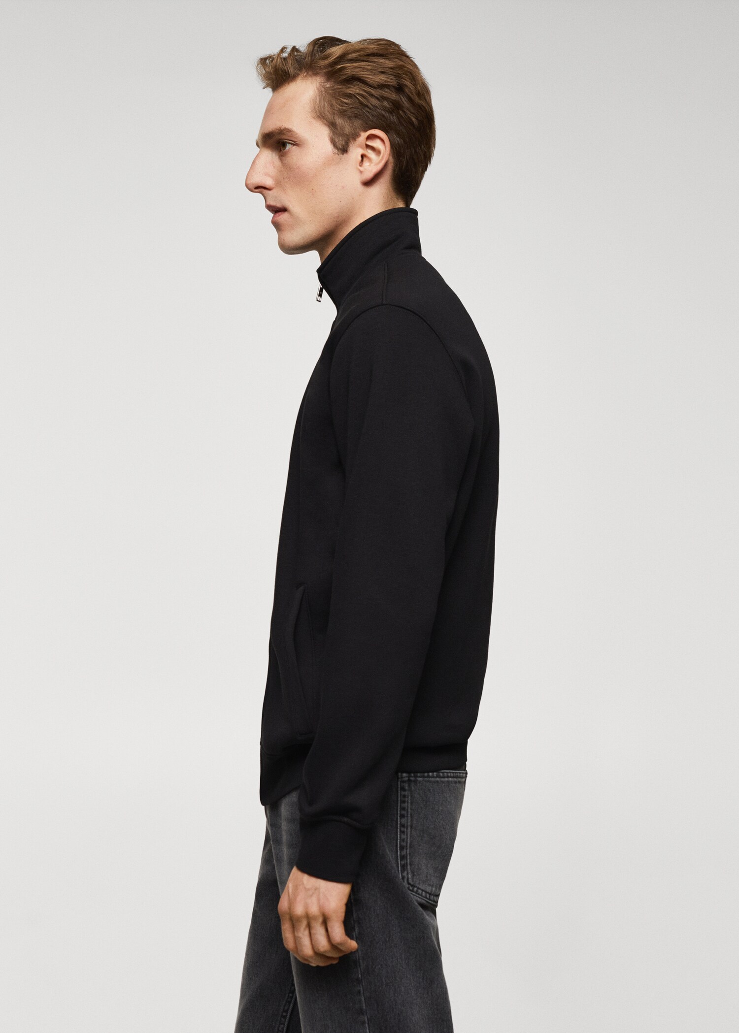 Zipper cotton sweater - Details of the article 2