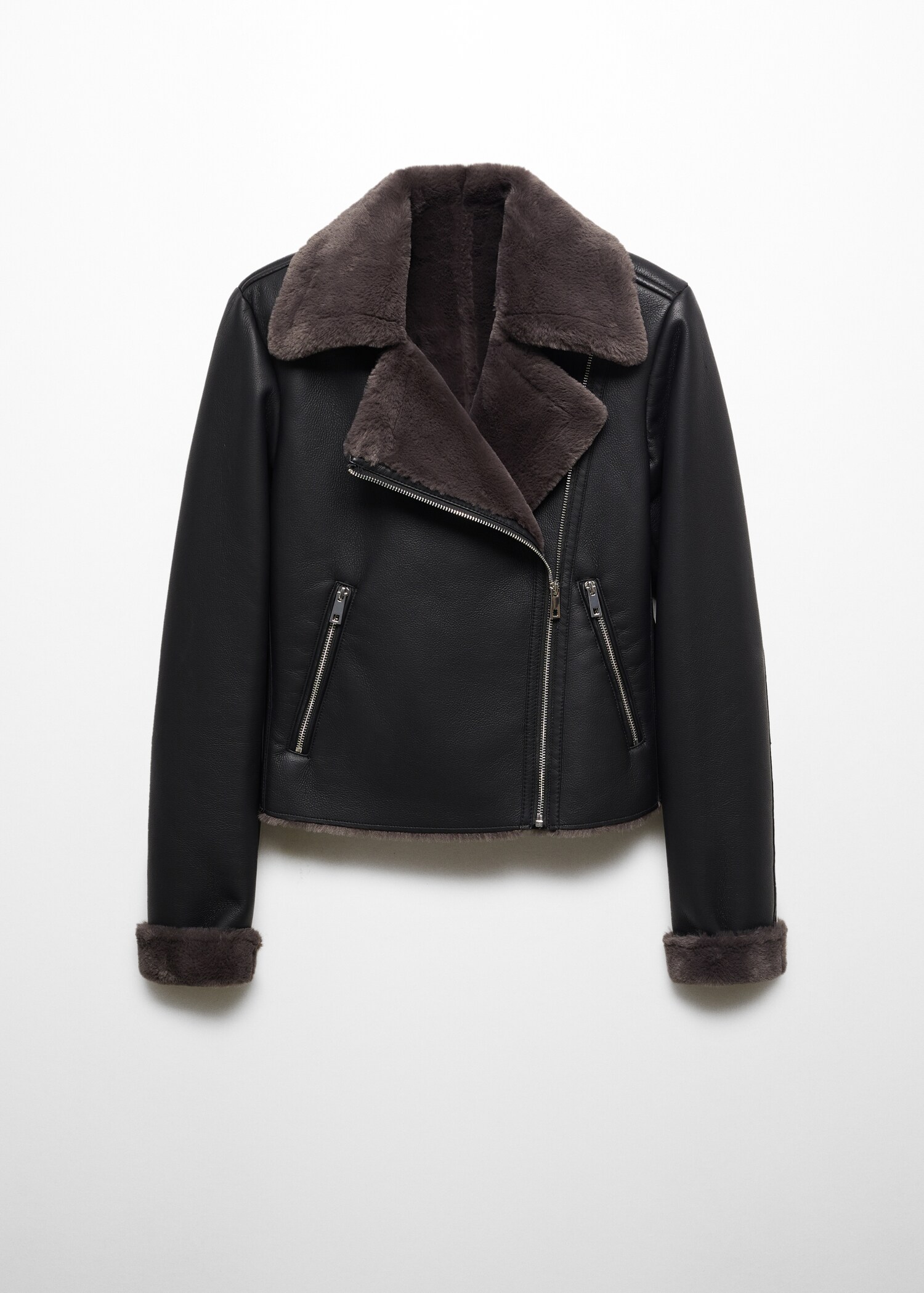 Faux shearling-lined jacket - Article without model