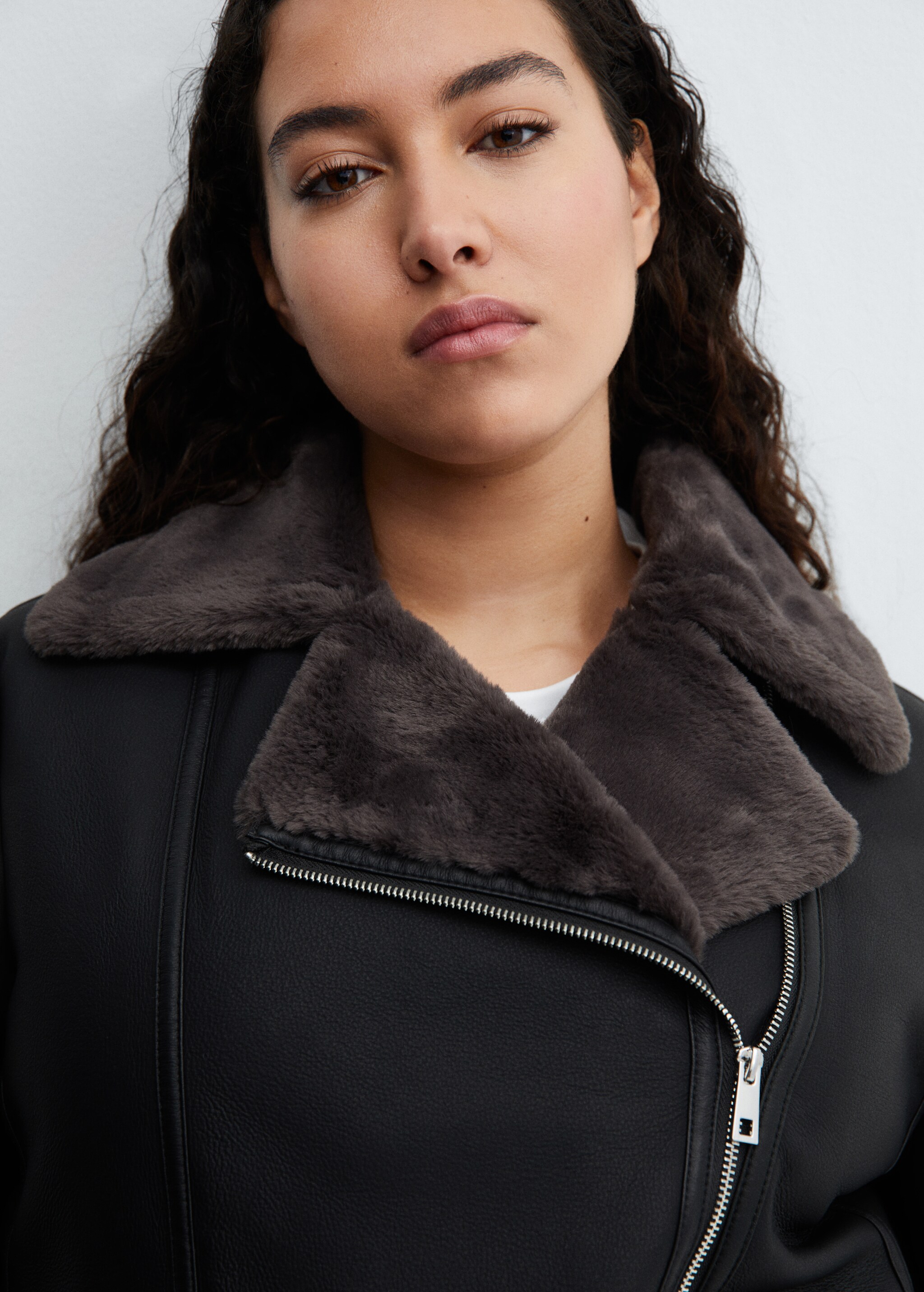 Faux shearling-lined jacket - Details of the article 4