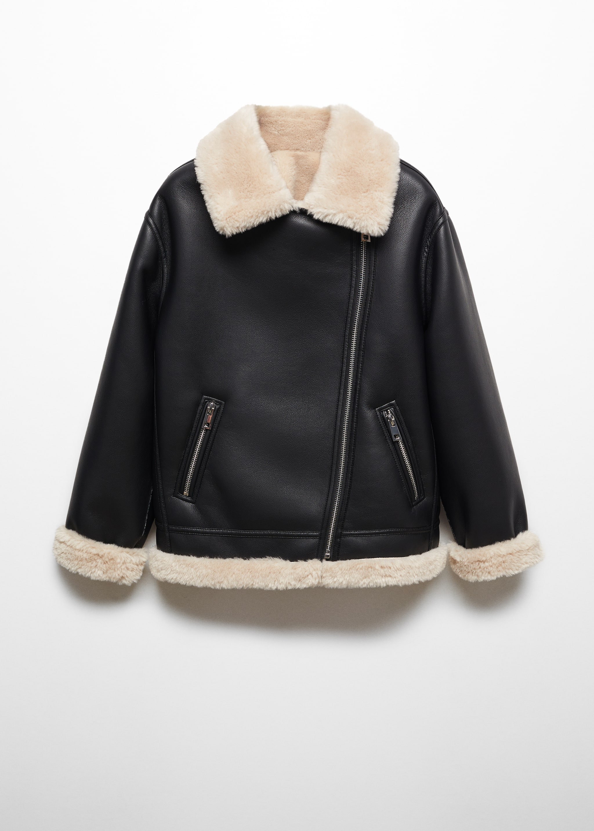 Faux shearling-lined jacket - Article without model