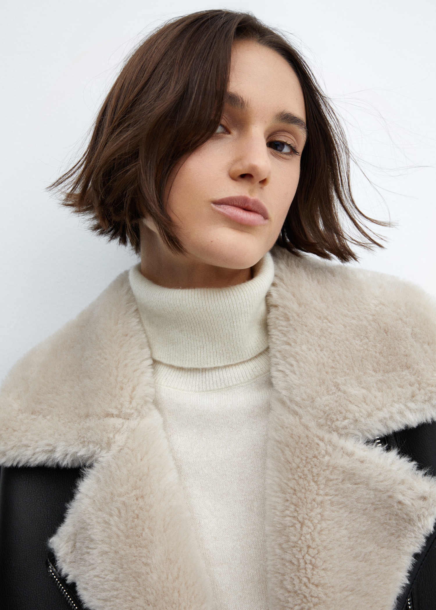 Faux shearling-lined jacket - Details of the article 1