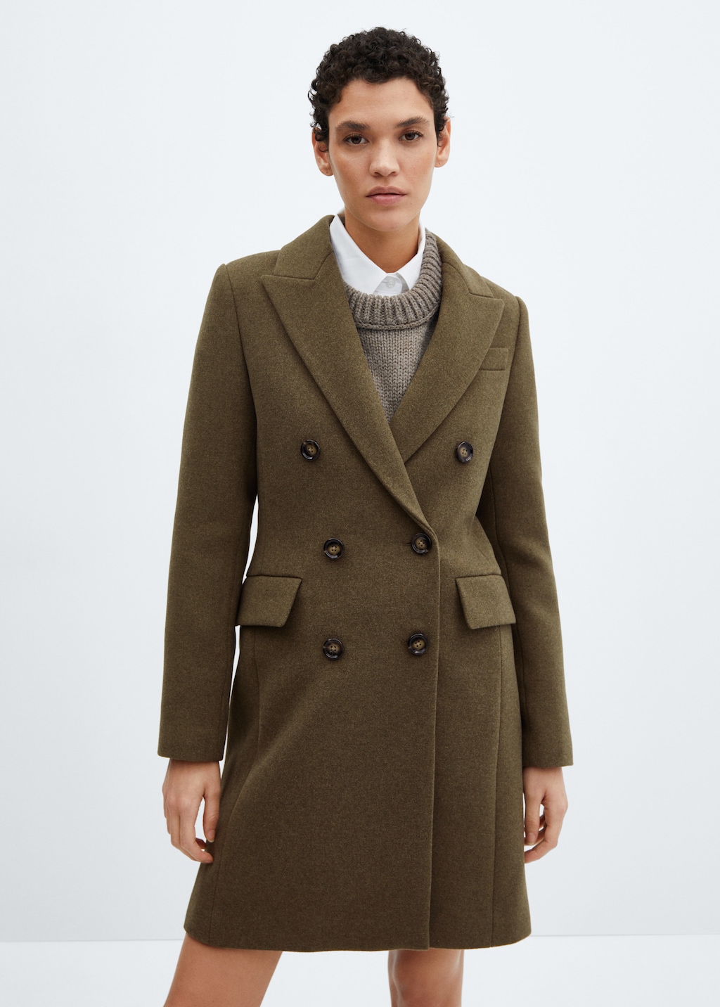 Manteau en laine à double boutonnage mango hotsell