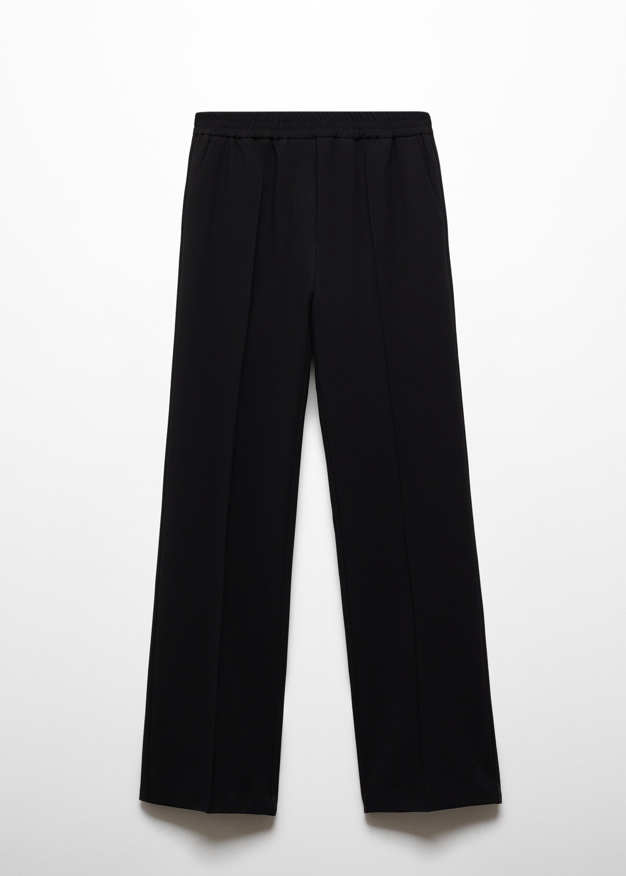 Elastic-waist straight pants - Article without model
