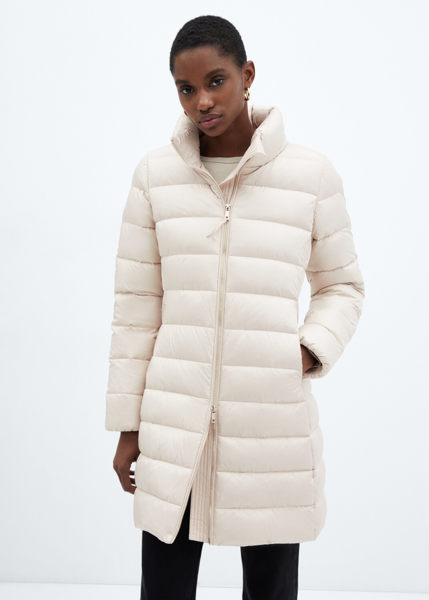 Water-repellent feather coat - Medium plane