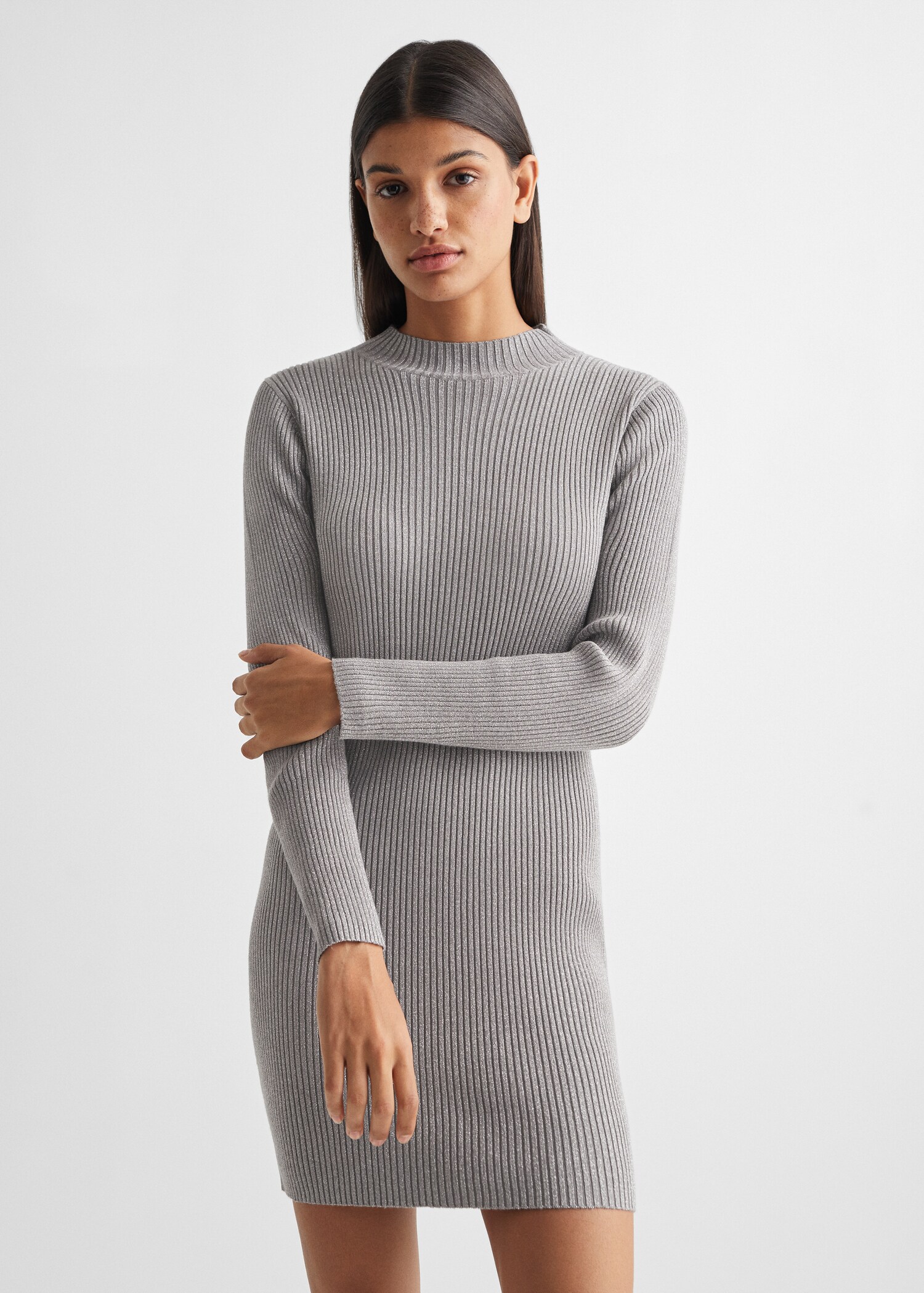 Vestido canalé lurex - Plano medio