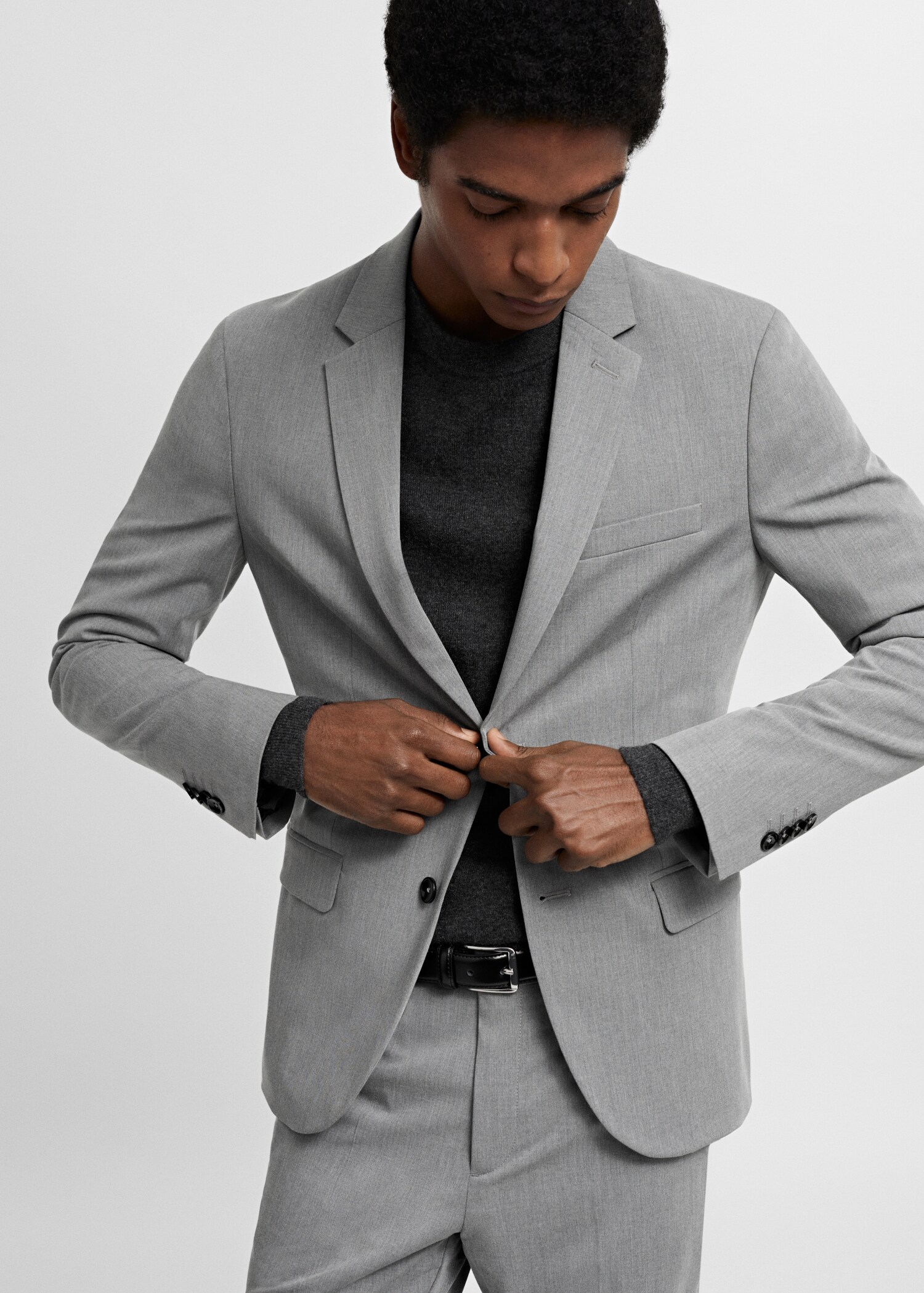 Super slim-fit suit jacket in stretch fabric - Details of the article 4