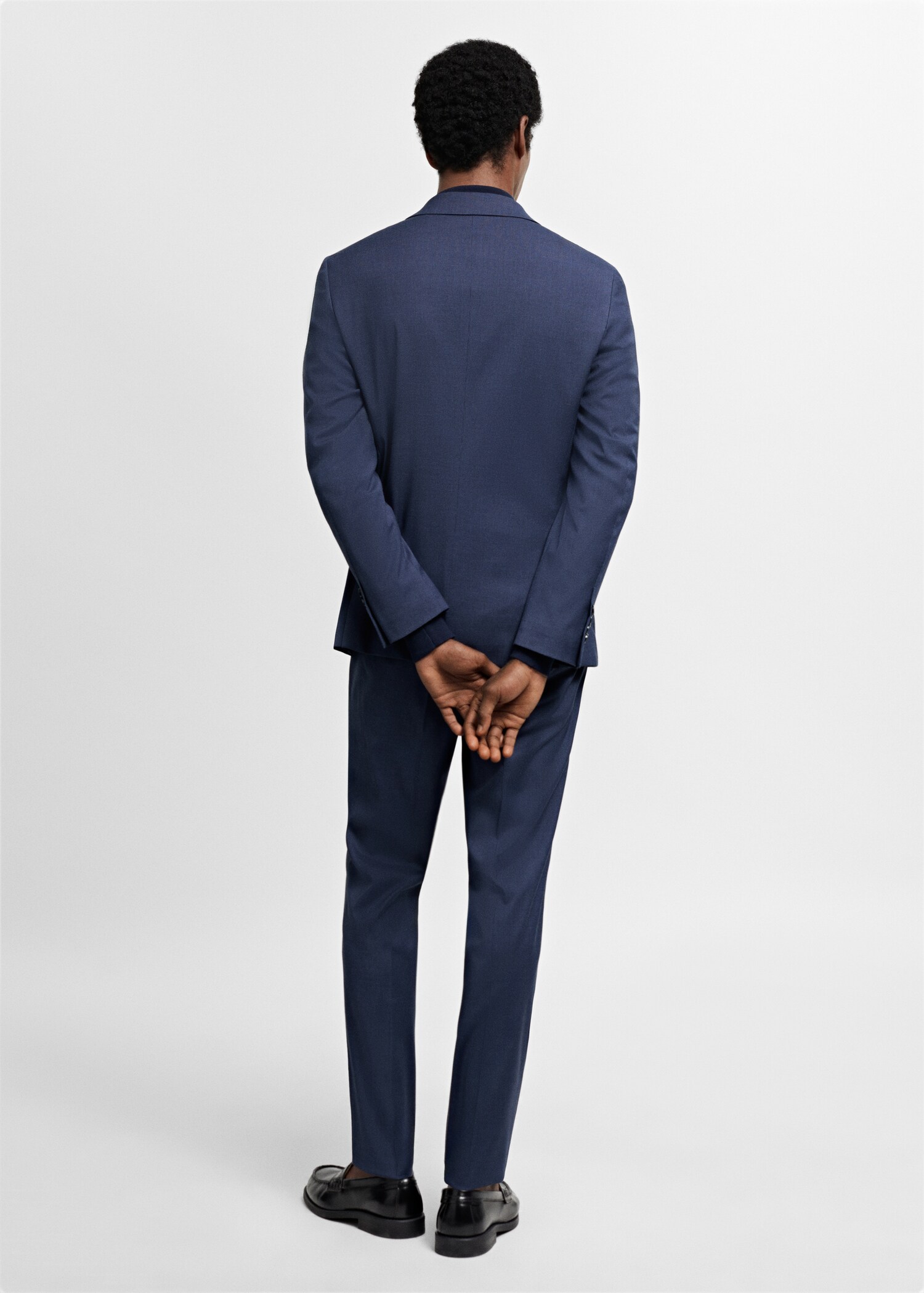 Костюмный пиджак super slim fit из ткани стретч - Обратная сторона изделия