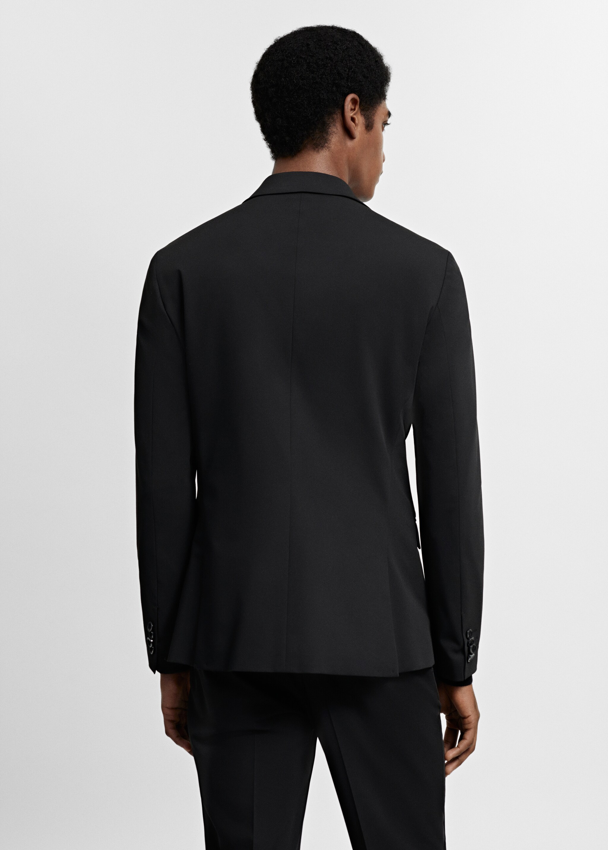 Super slim-fit suit jacket in stretch fabric - Reverse of the article