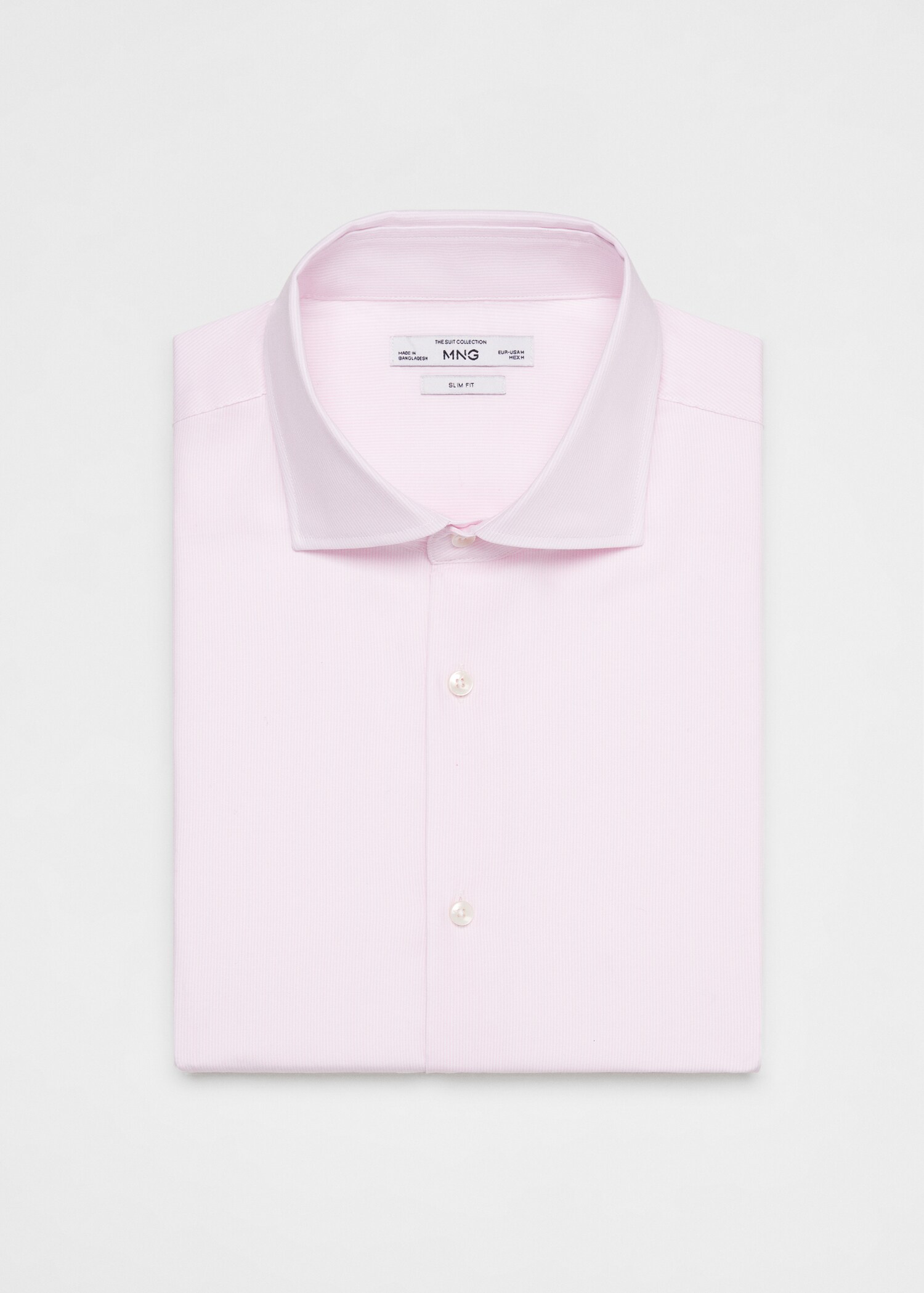 Slim-fit micro-stripe twill suit shirt - Details of the article 0