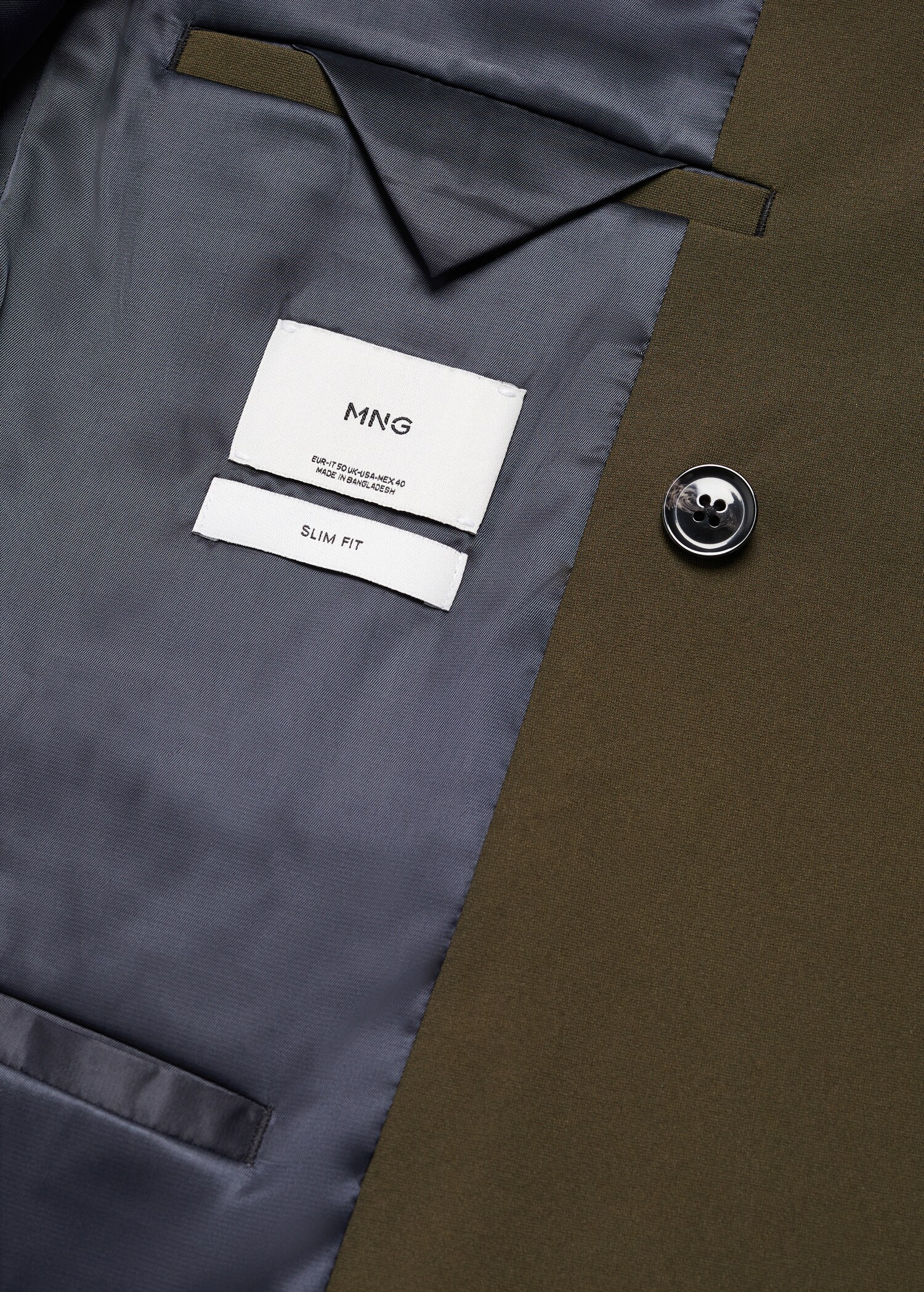 Slim fit double-breasted suit blazer - Details of the article 8