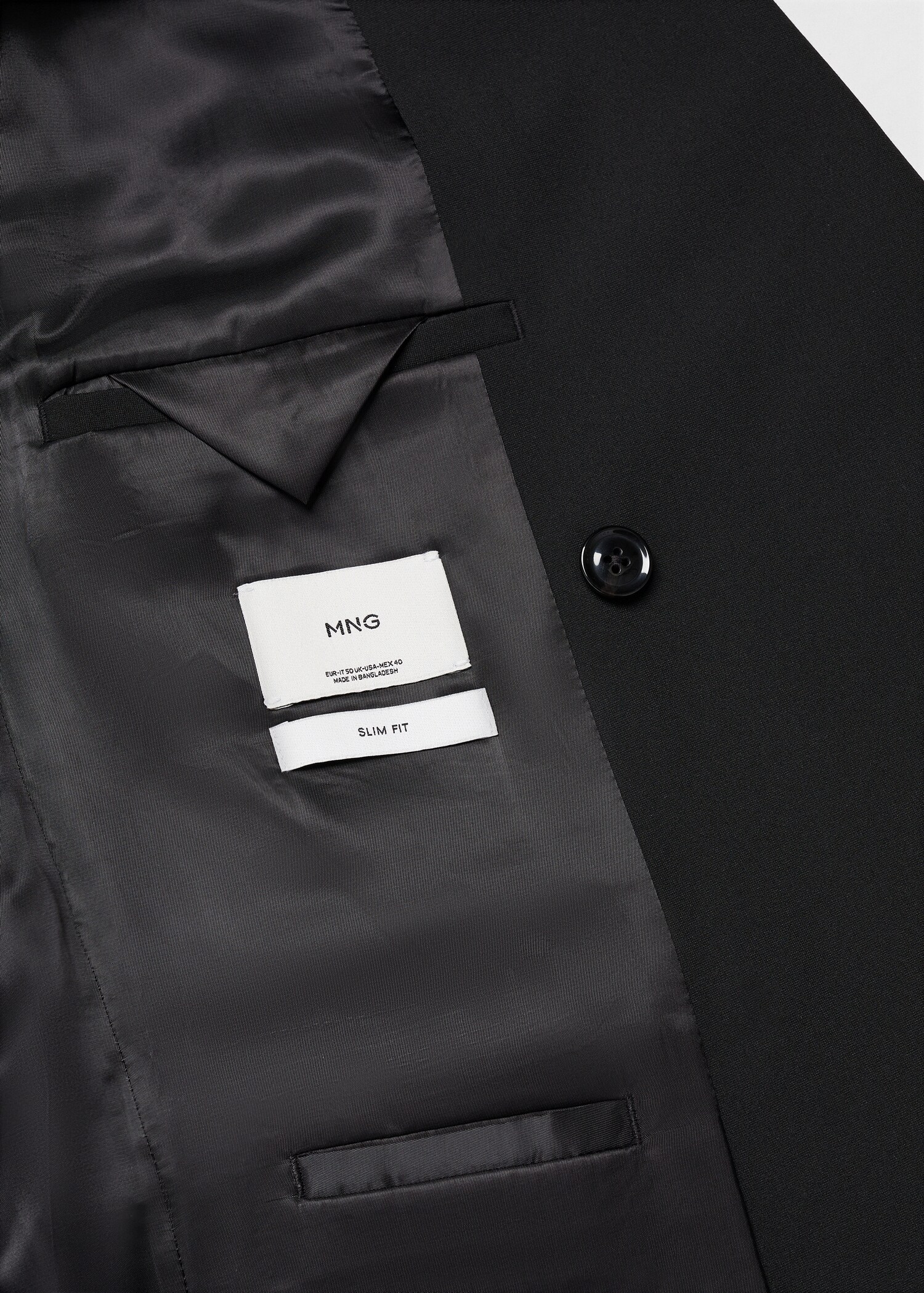 Slim Fit-Anzugblazer in Wickel-Optik - Detail des Artikels 8