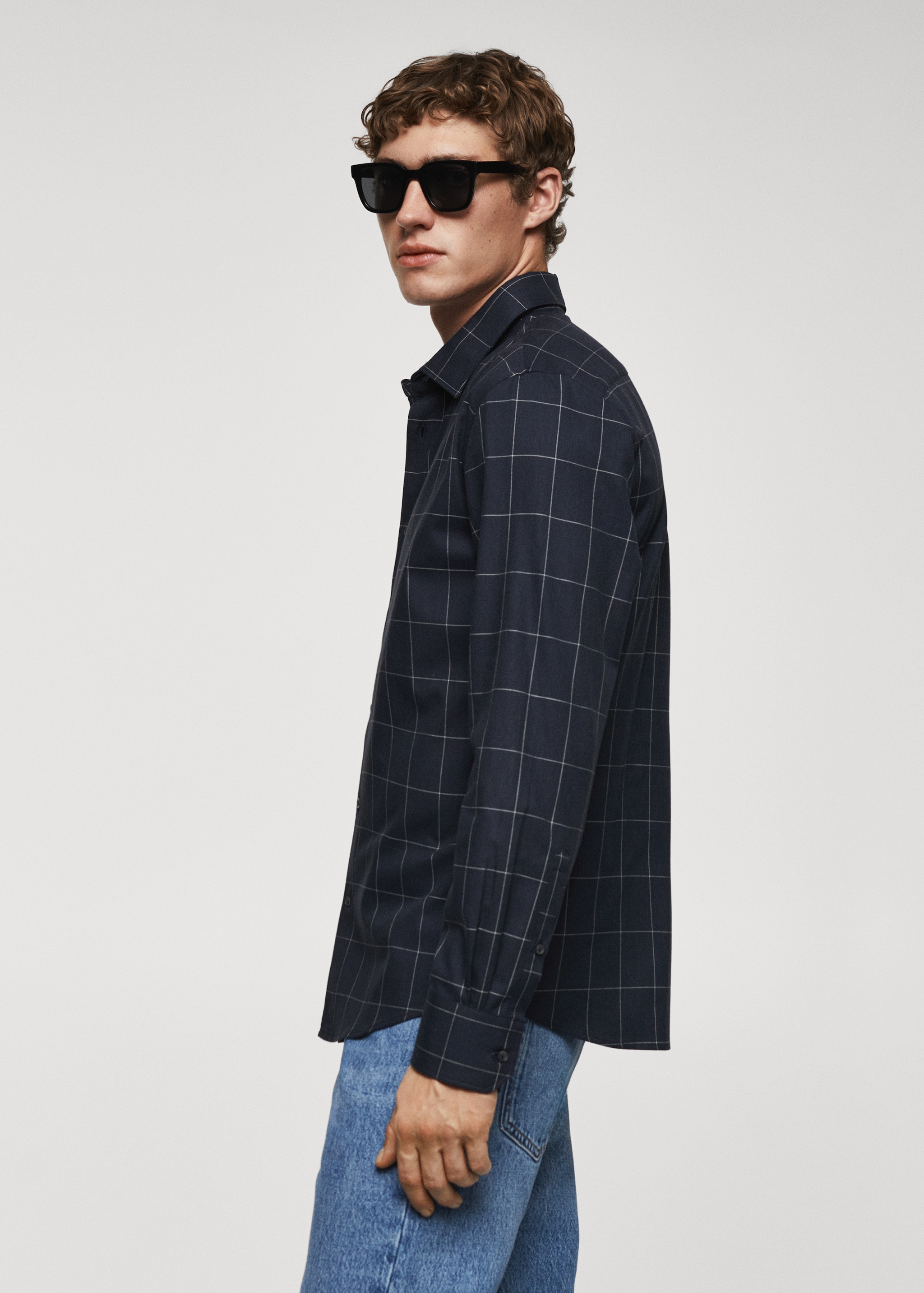 Check flannel cotton shirt - Details of the article 2