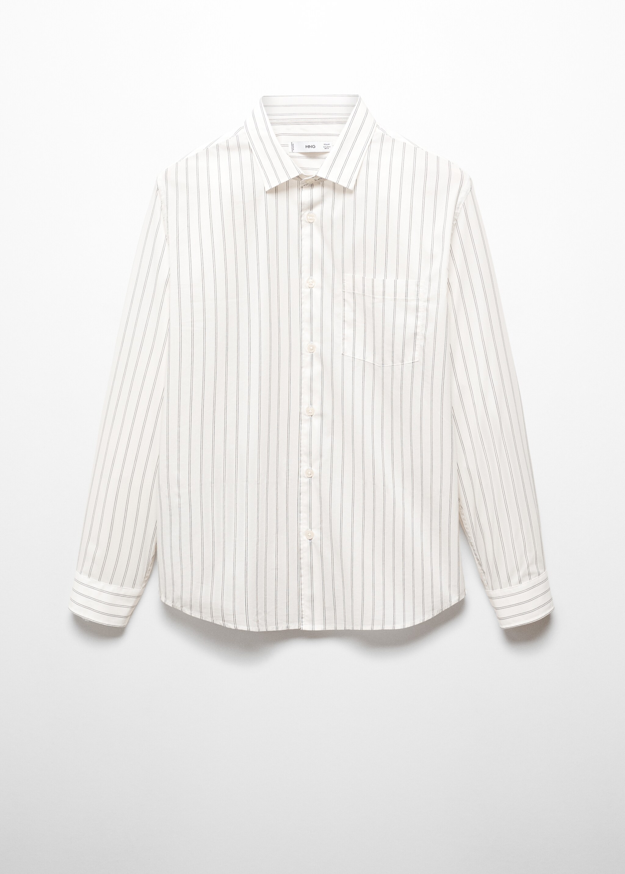 Classic-fit striped poplin shirt - Article without model