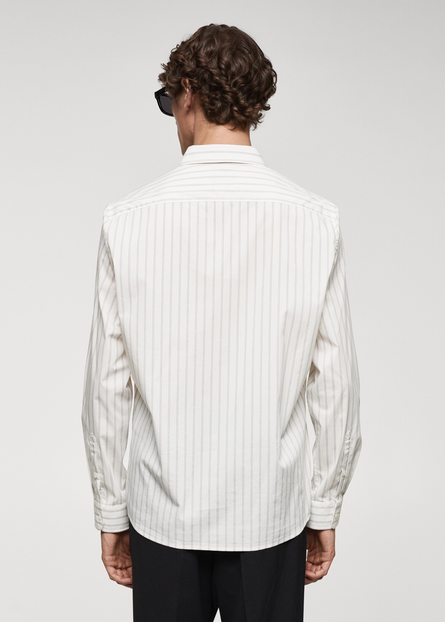 Classic-fit striped poplin shirt - Reverse of the article