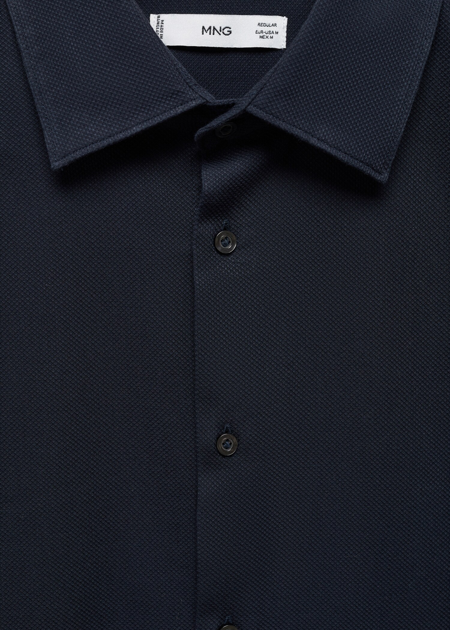 Slim-fit cotton structured shirt - Details of the article 8