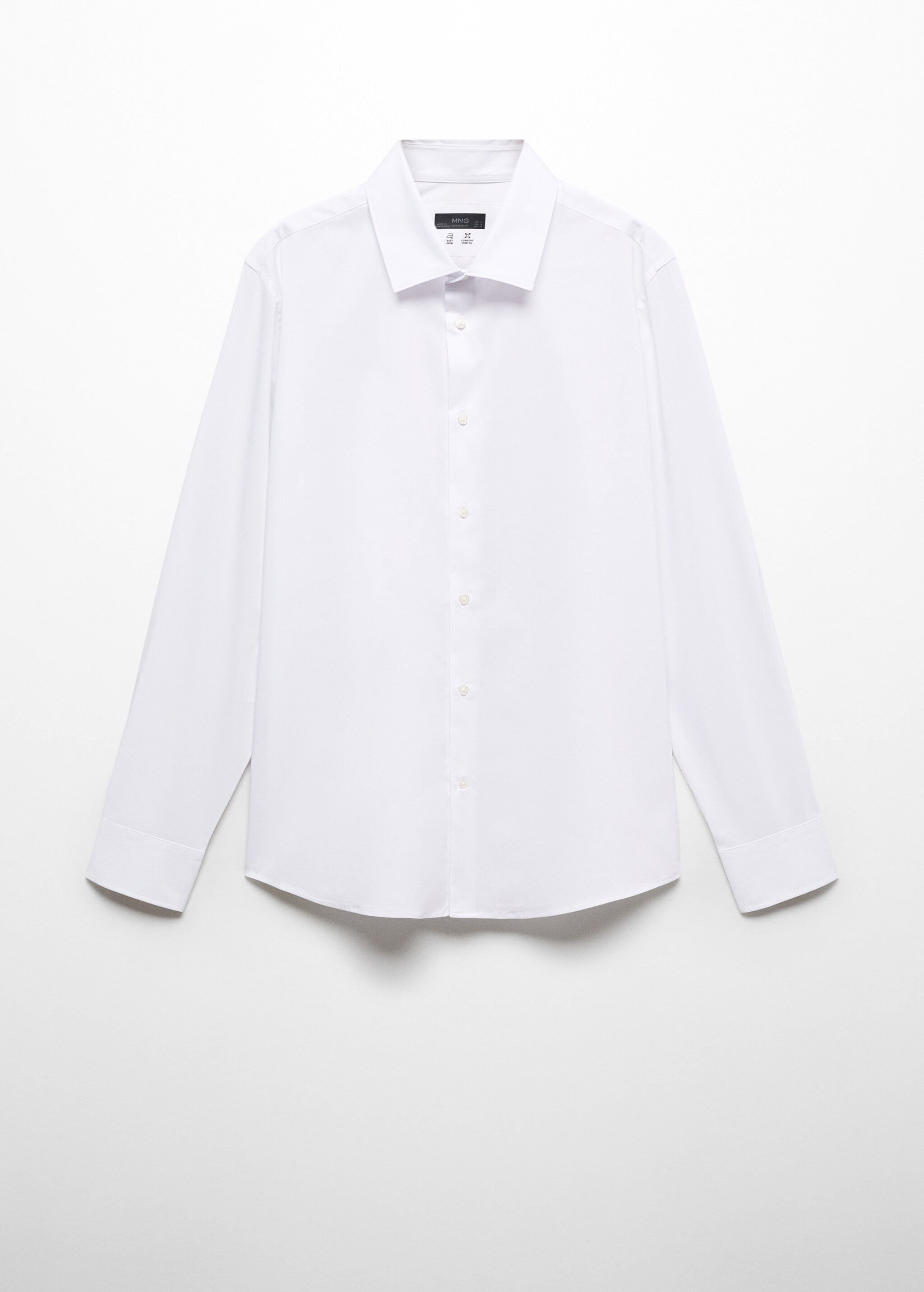 Regular-fit stretch cotton shirt - Article without model