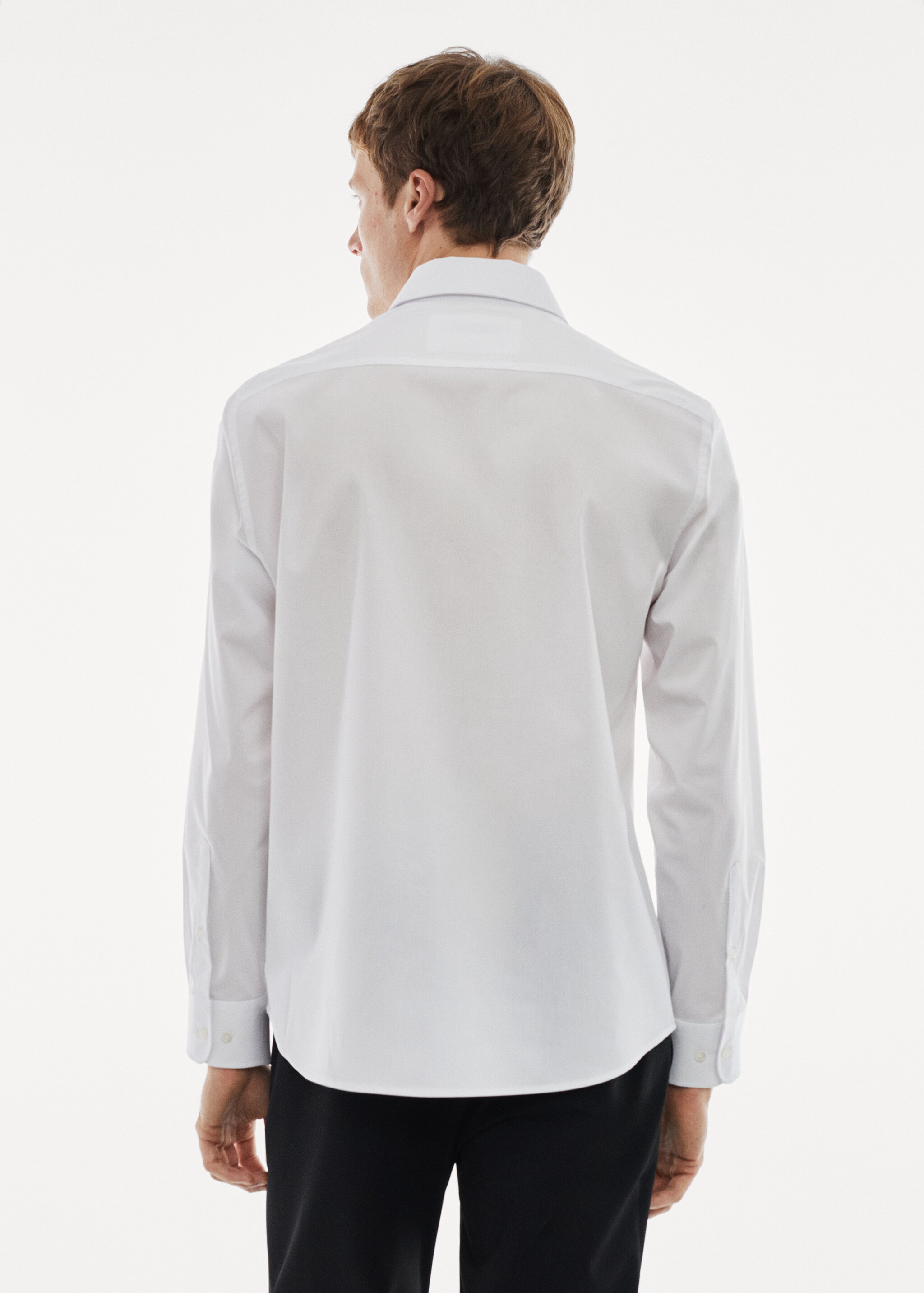 Regular-fit stretch cotton shirt - Reverse of the article