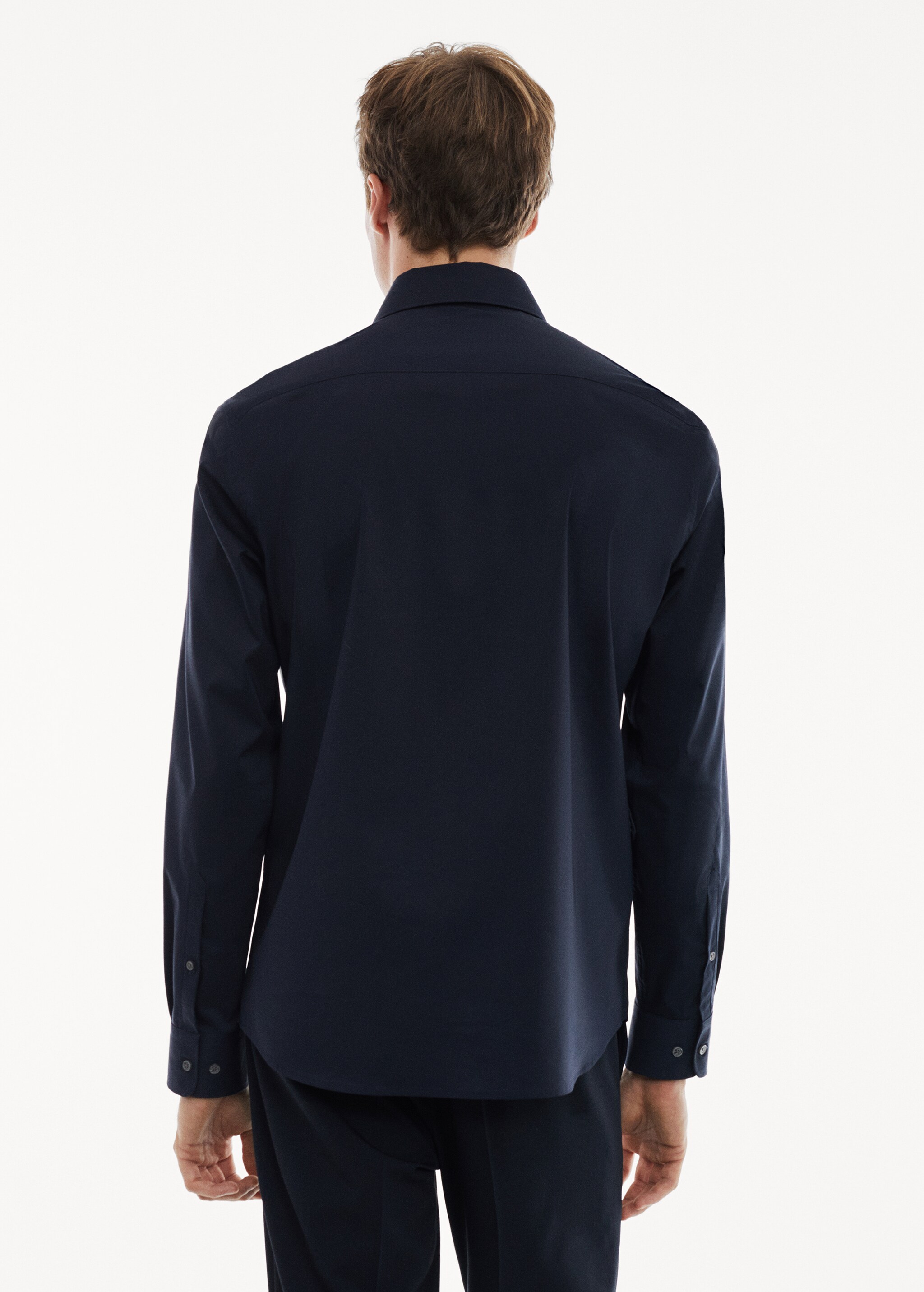 Regular-fit stretch cotton shirt - Reverse of the article