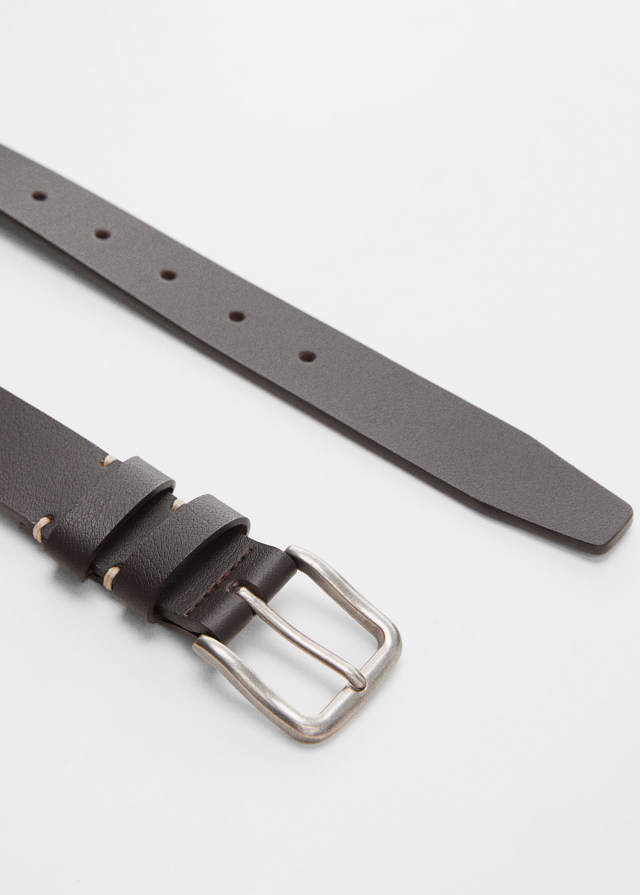 Buckle leather belt - Medium plane