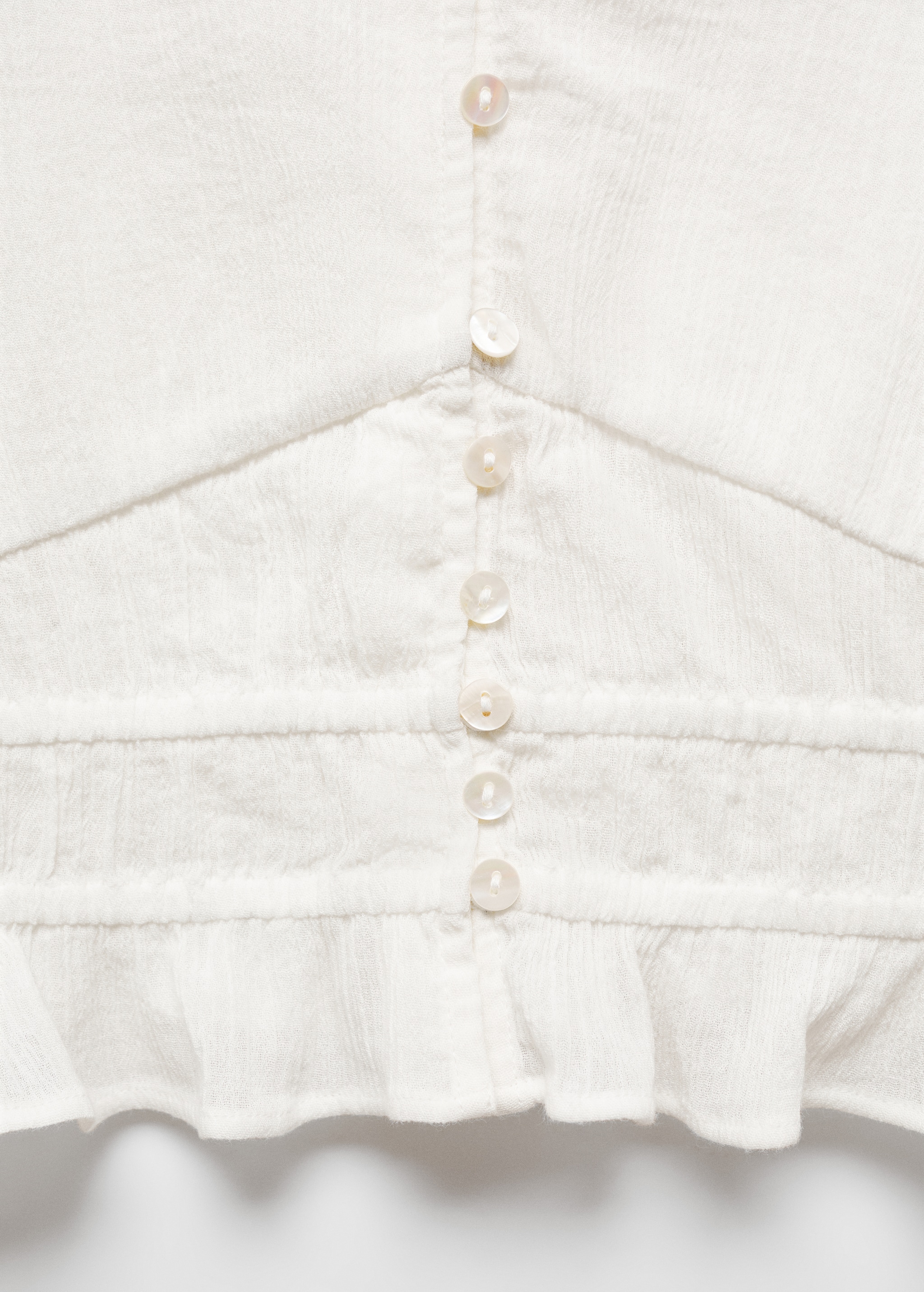 Хлопковая блузка с пуговицами - Деталь изделия 8