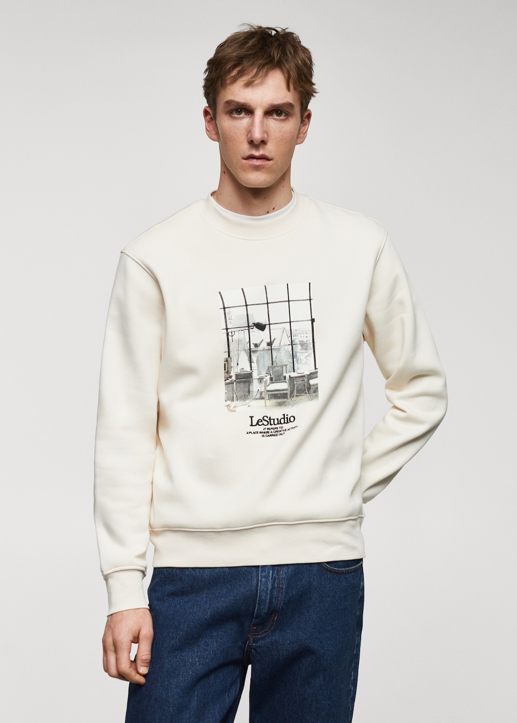 Long sweatshirt men's sale