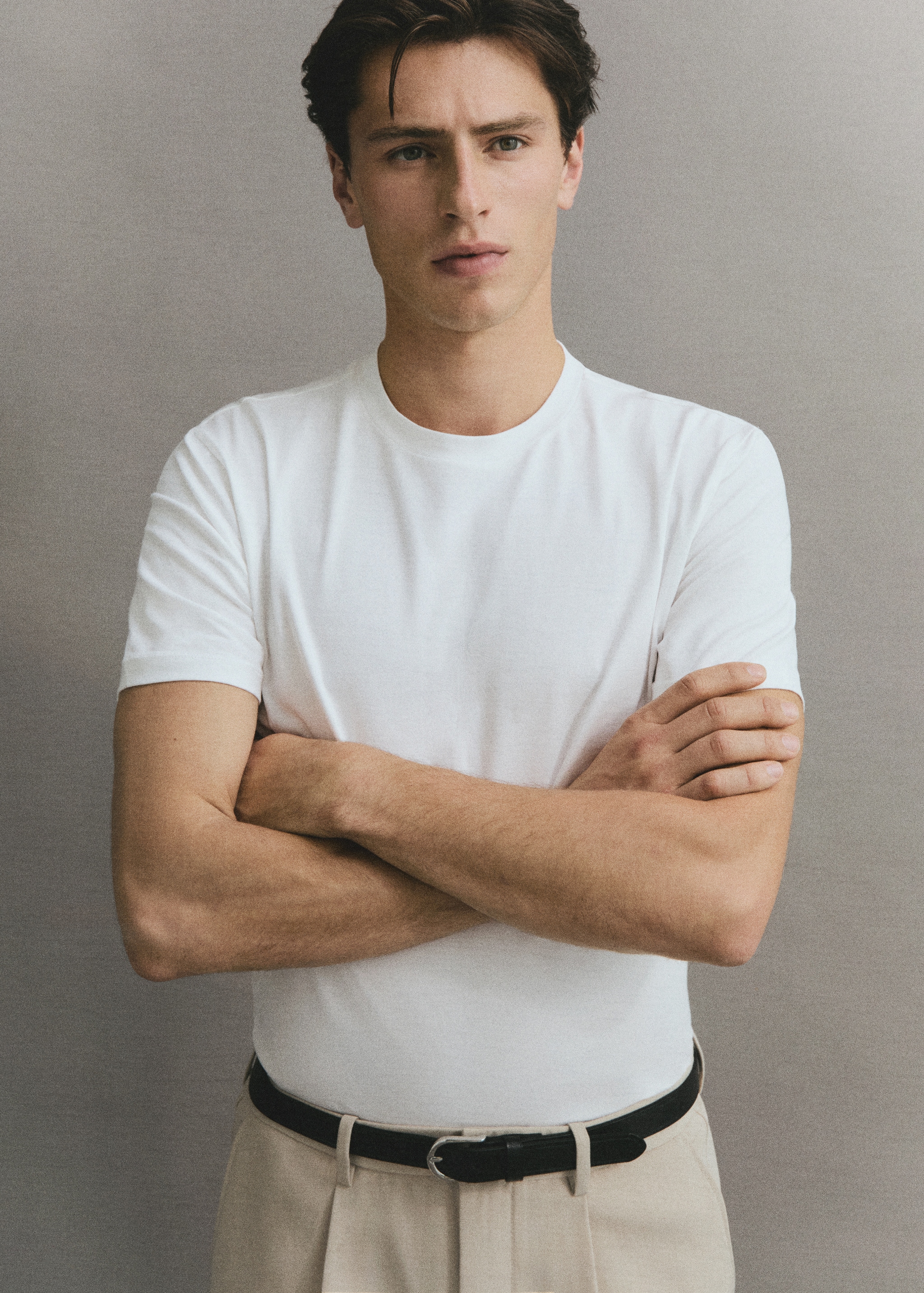 Stretch cotton T-shirt - Details of the article 3