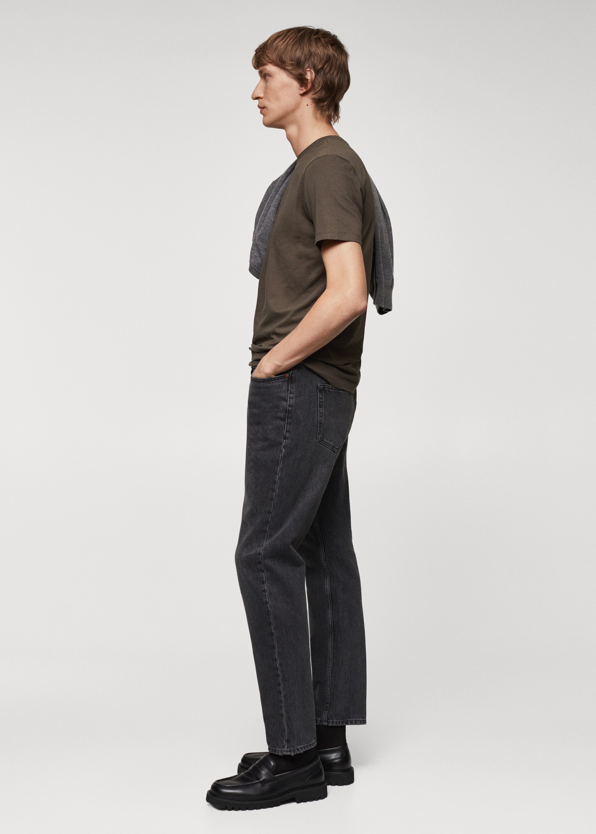 Stretch cotton T-shirt - Details of the article 1