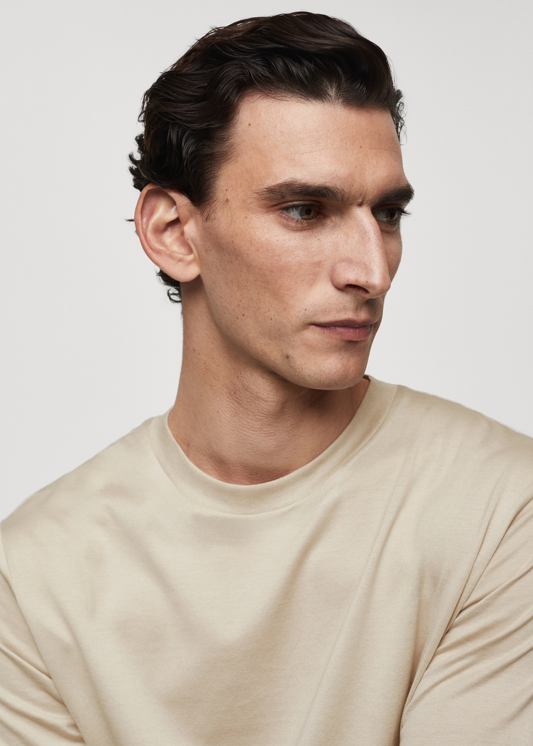 Mercerized slim fit T-shirt - Details of the article 1