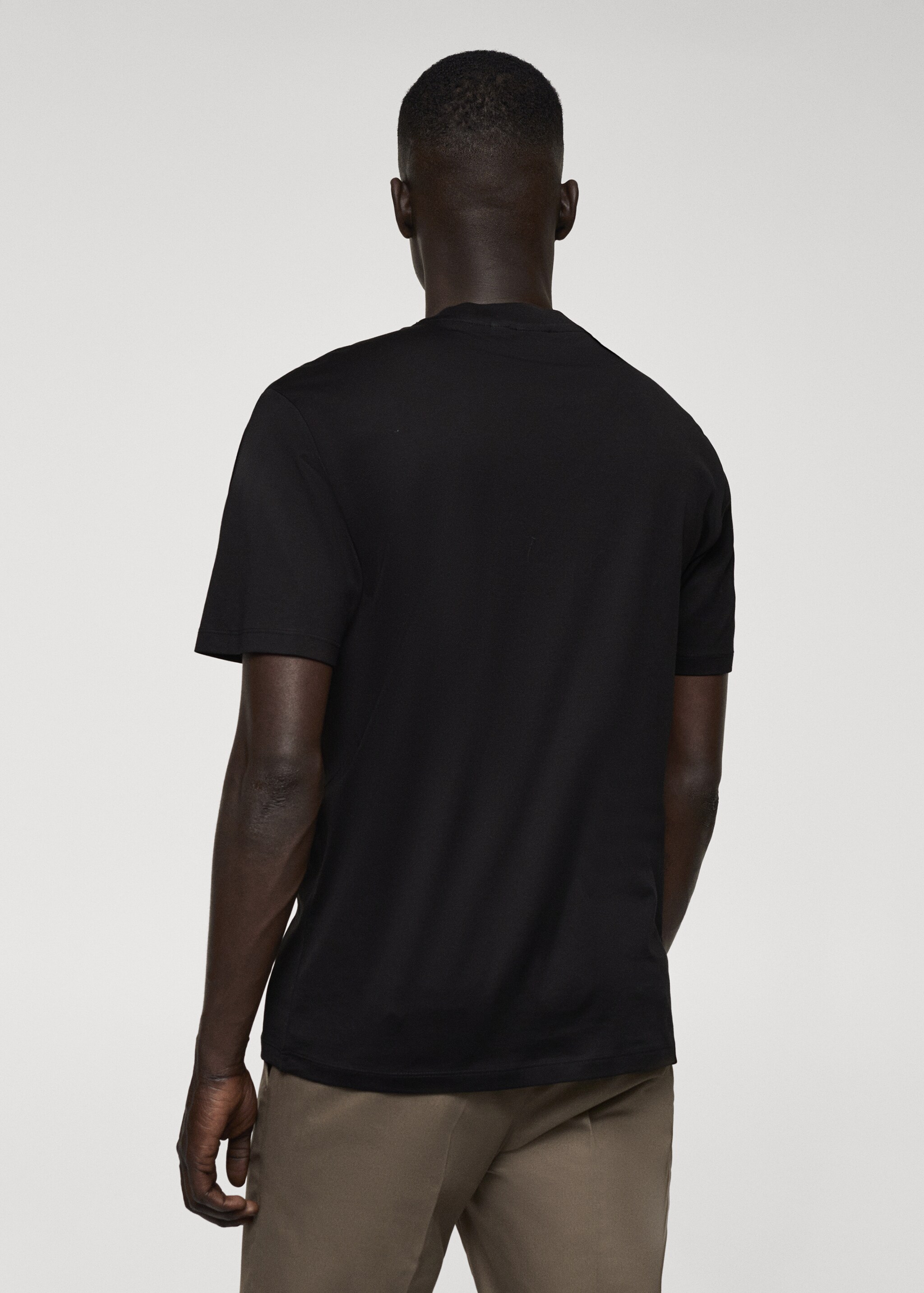 Mercerized slim fit T-shirt - Reverse of the article