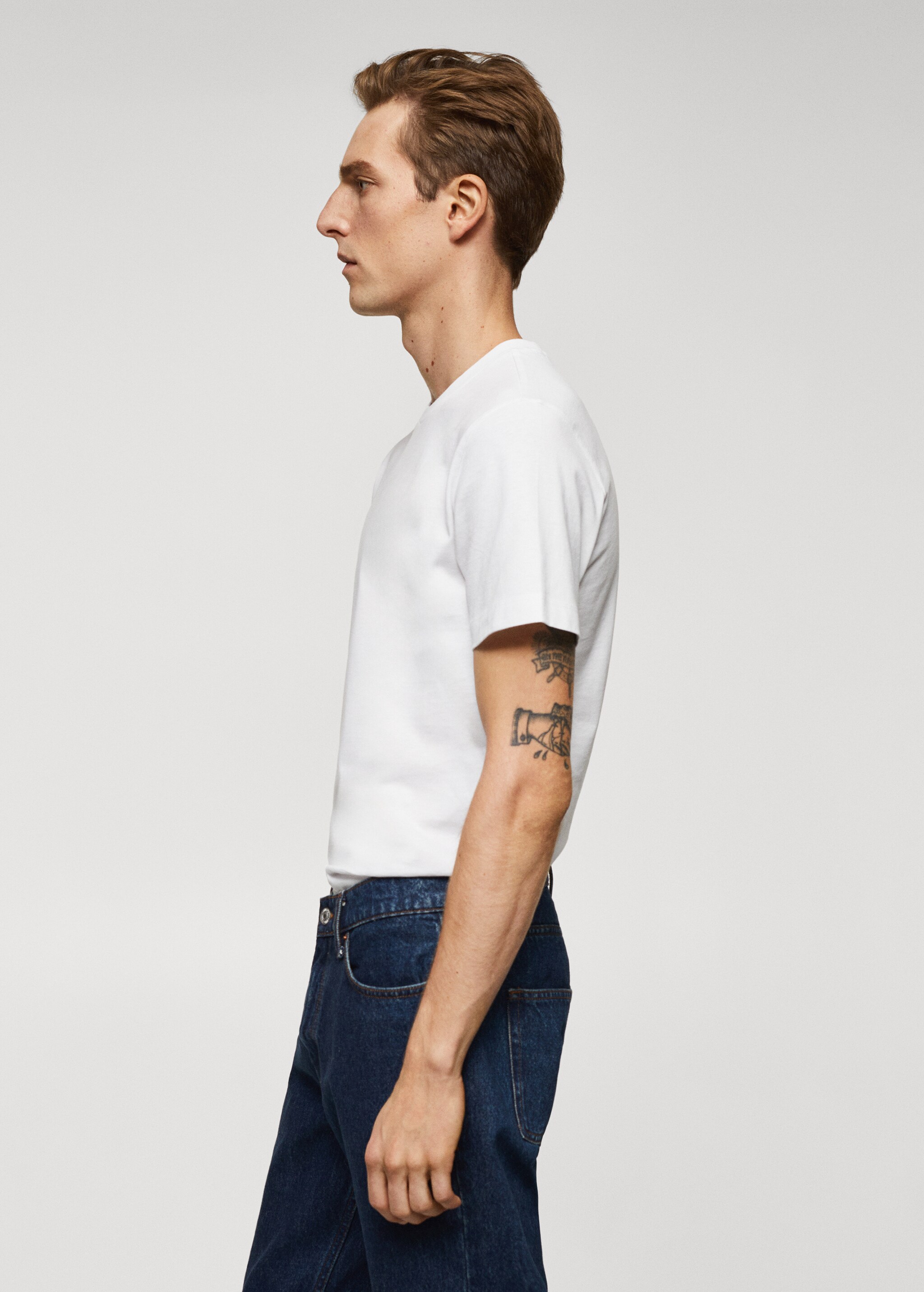 Basic cotton stretch T-shirt - Details of the article 2