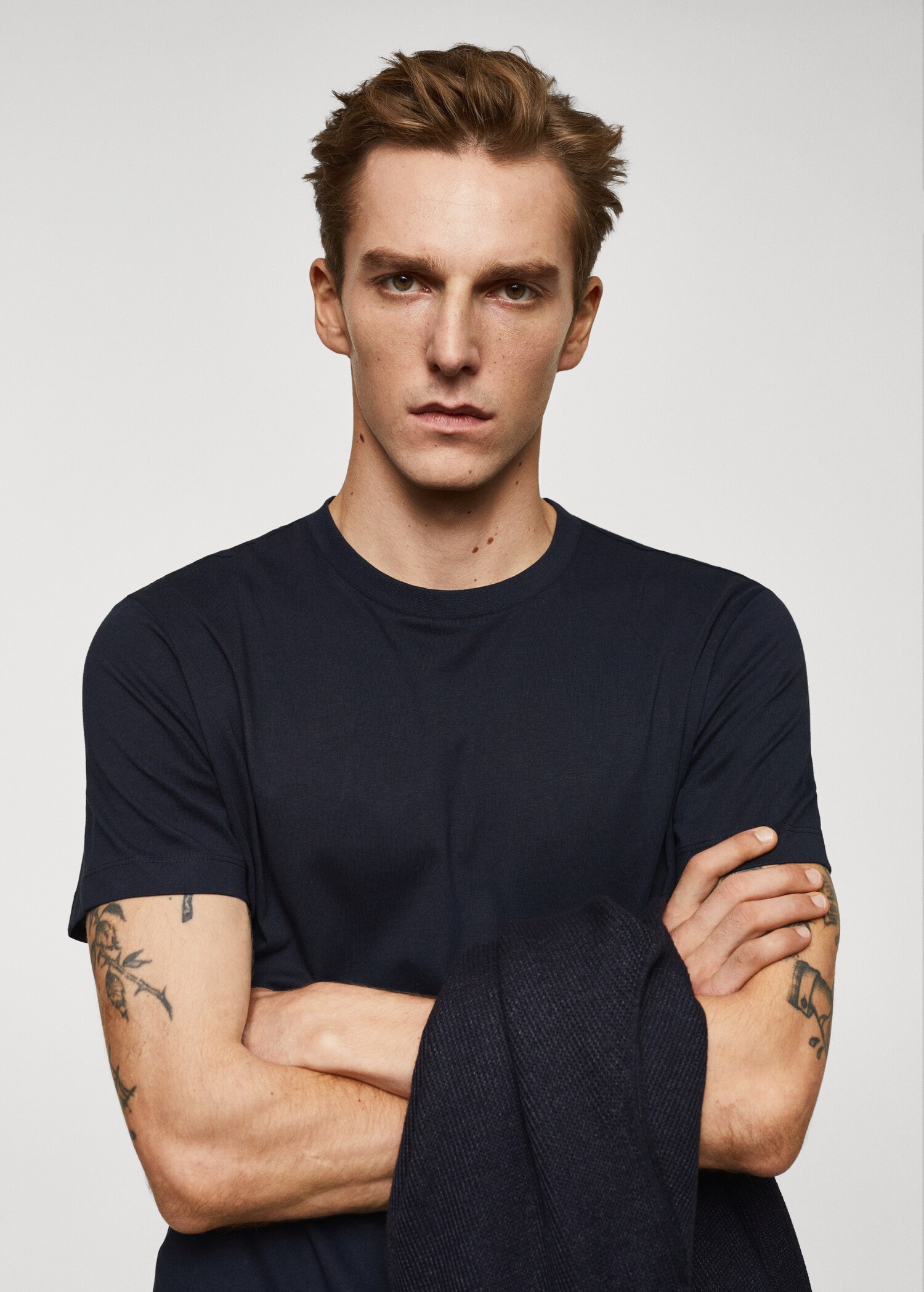 Basic cotton stretch T-shirt - Details of the article 1