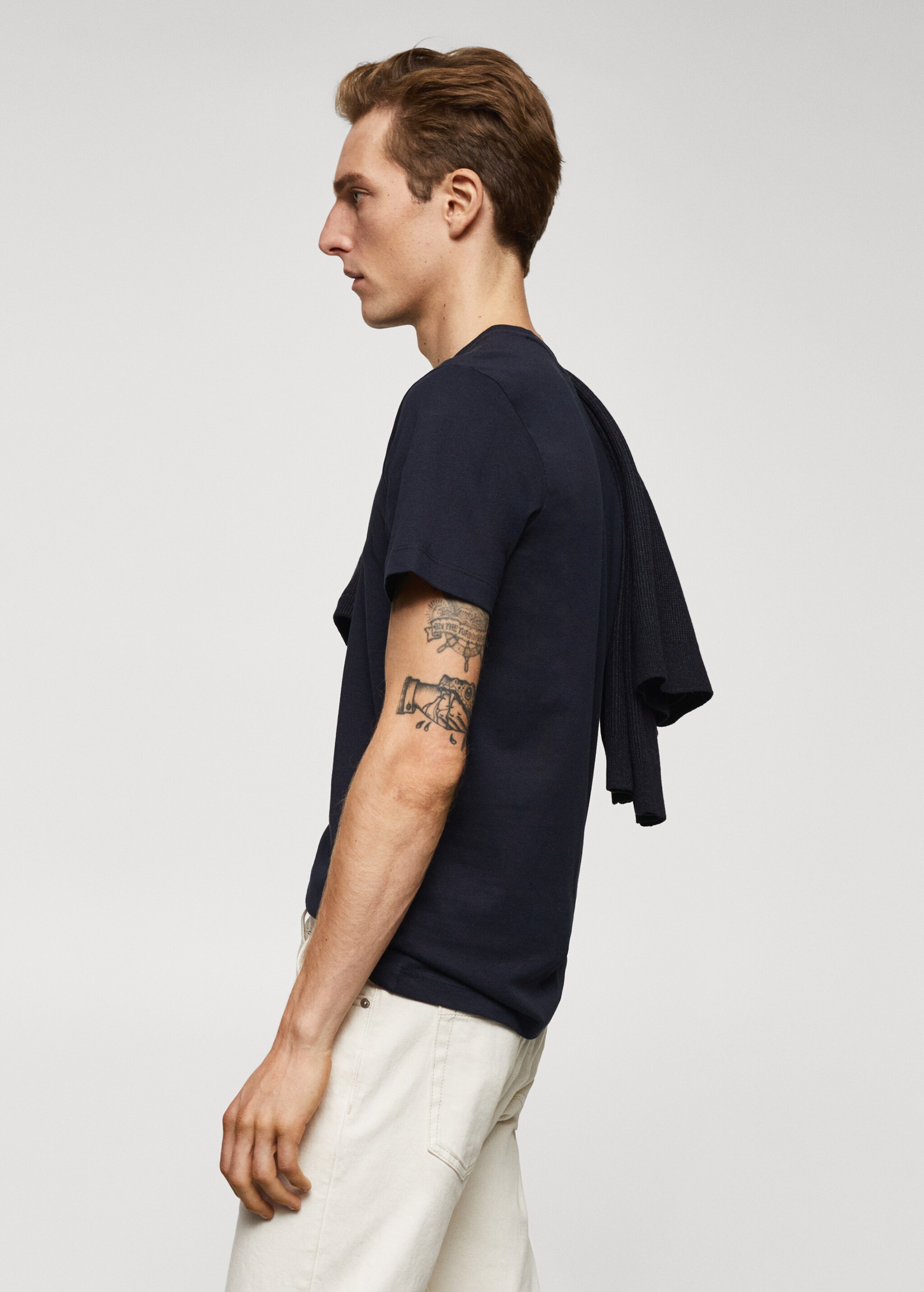 Basic cotton stretch T-shirt - Details of the article 2