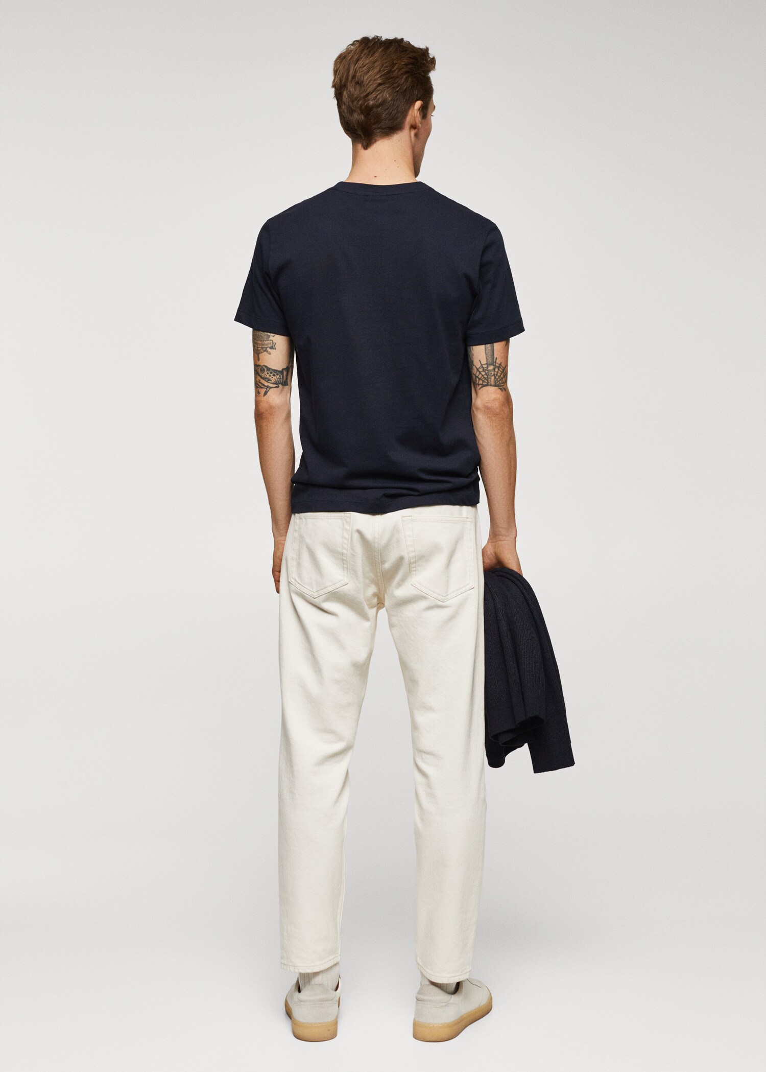 Basic cotton stretch T-shirt - Reverse of the article