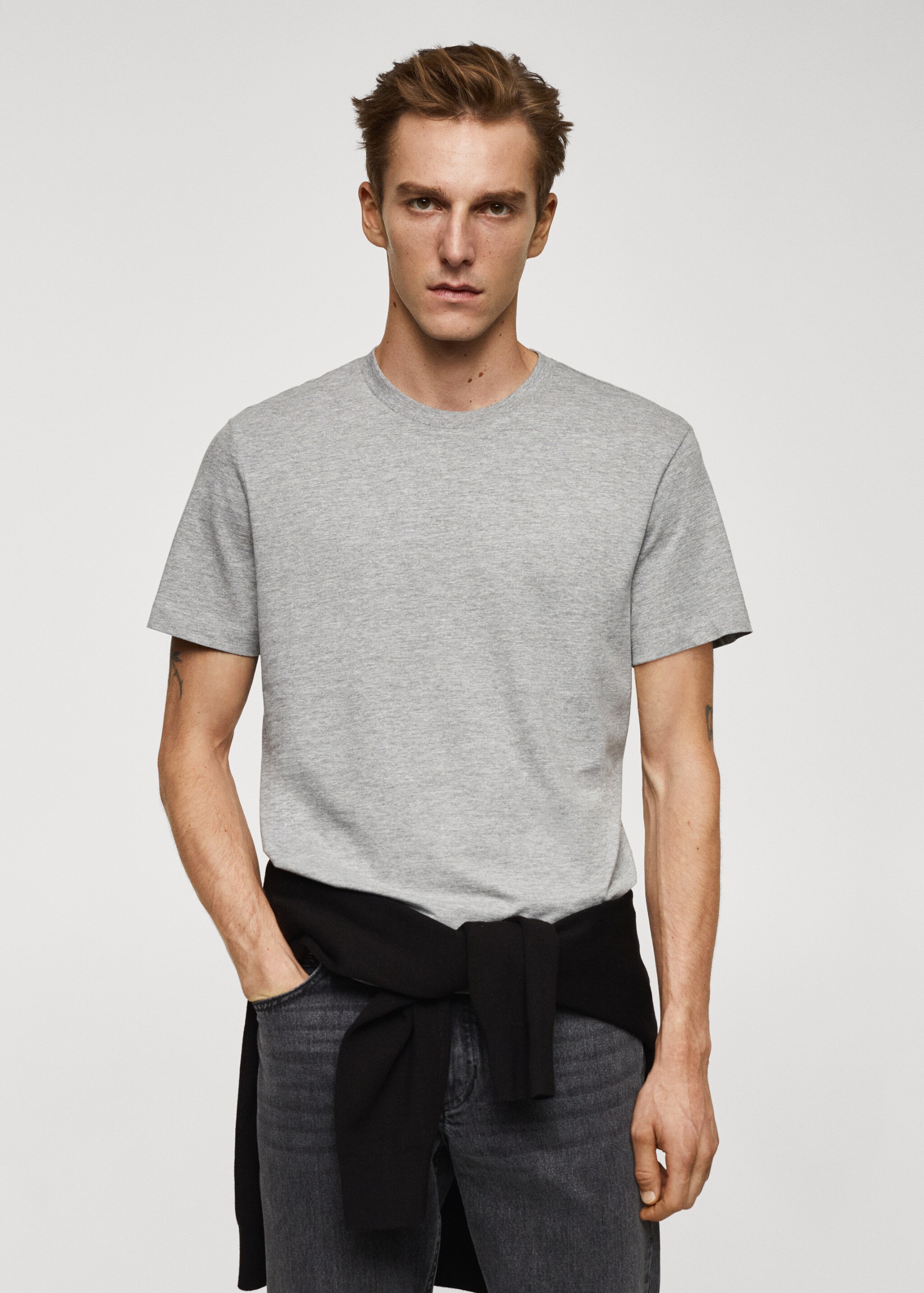 T-shirt essentiel coton stretch - Plan moyen