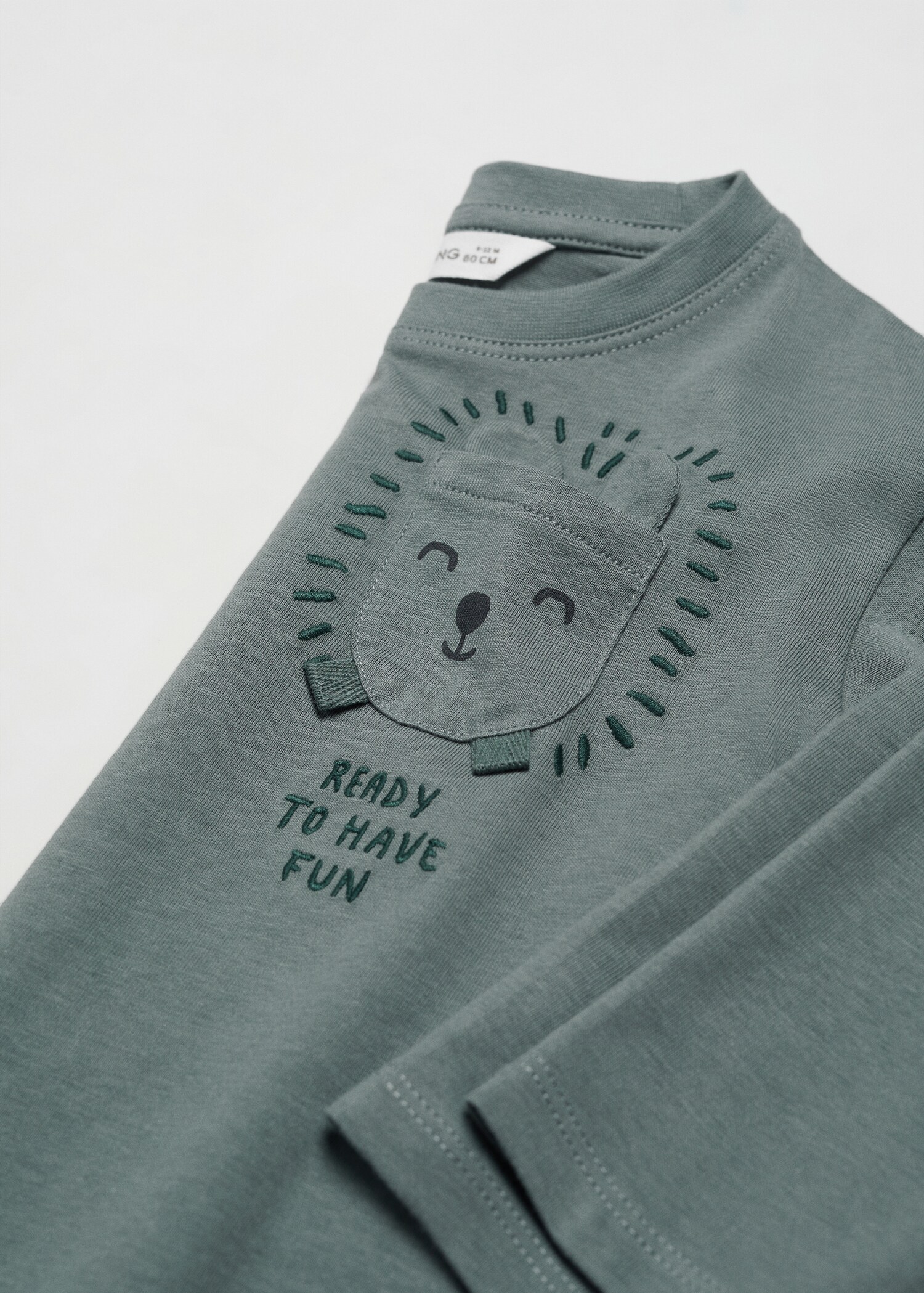 Tricou cu mânecă lungă și imprimeu - Detaliu al articolului 0