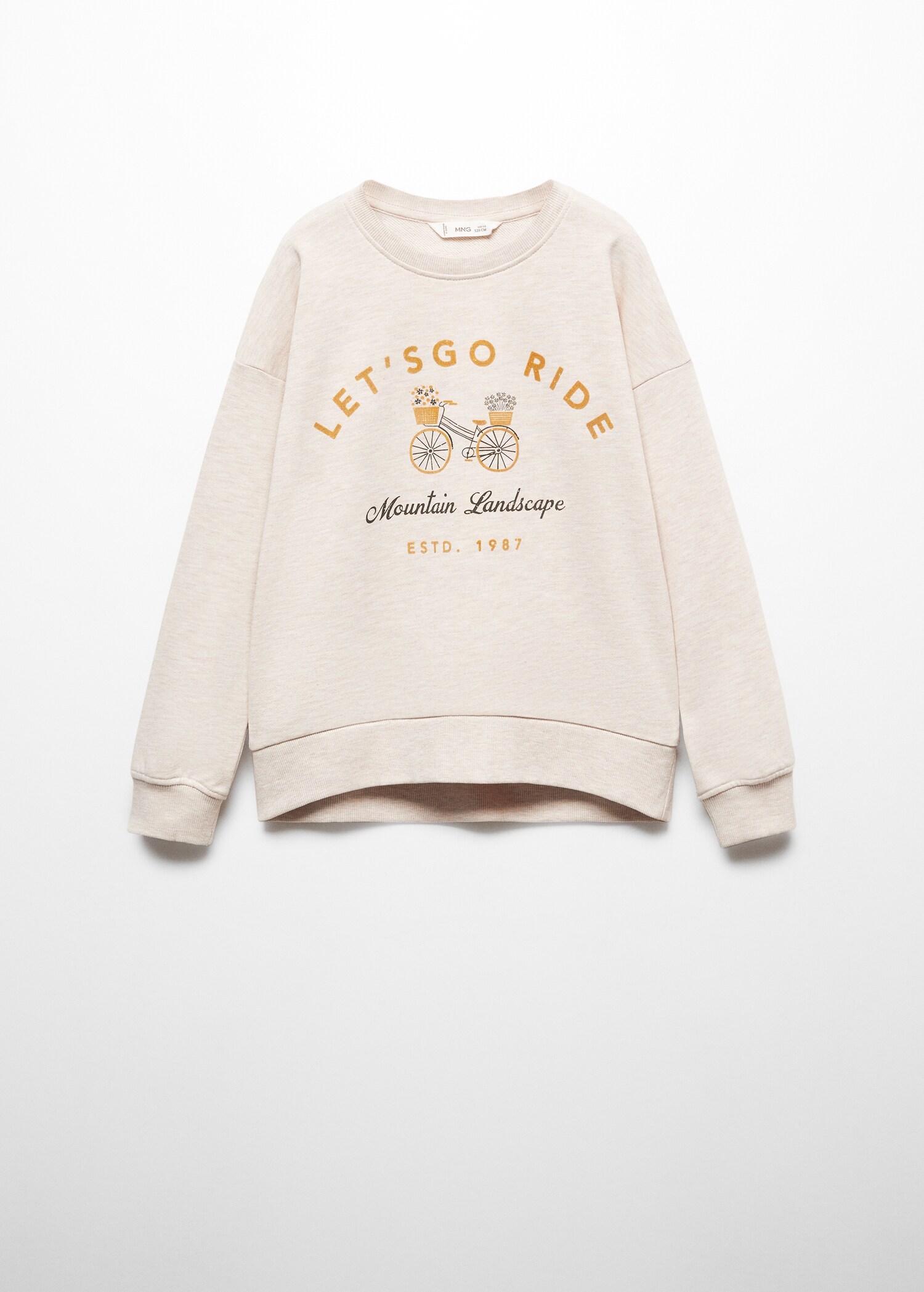 Cotton-blend message sweatshirt - Article without model