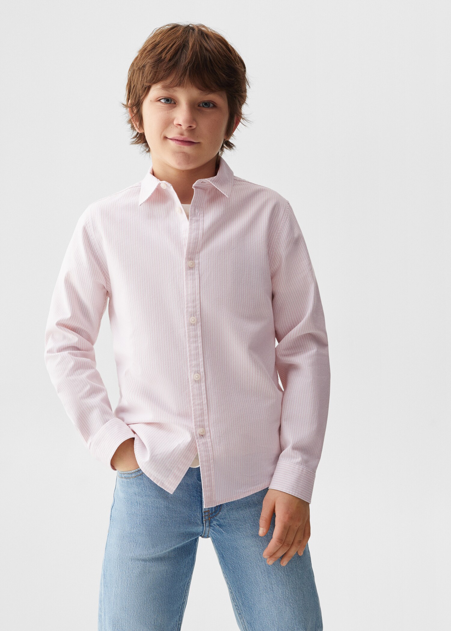 Chemise oxford rayée - Plan moyen