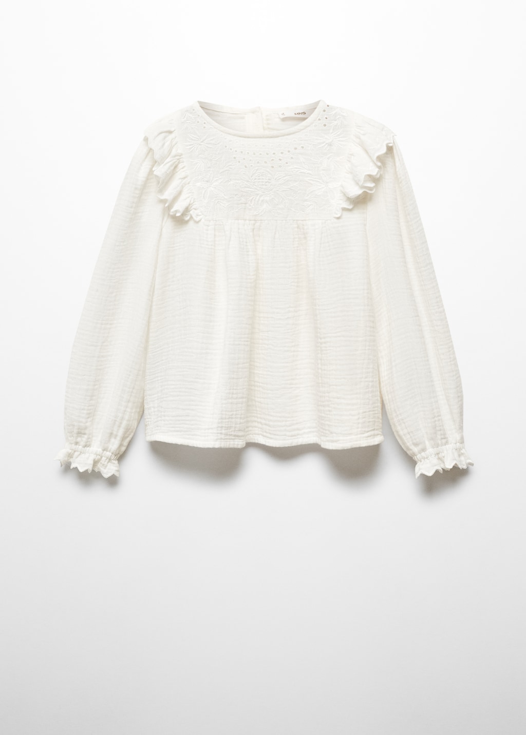Ruffled plumeti blouse Kids MANGO Indonesia