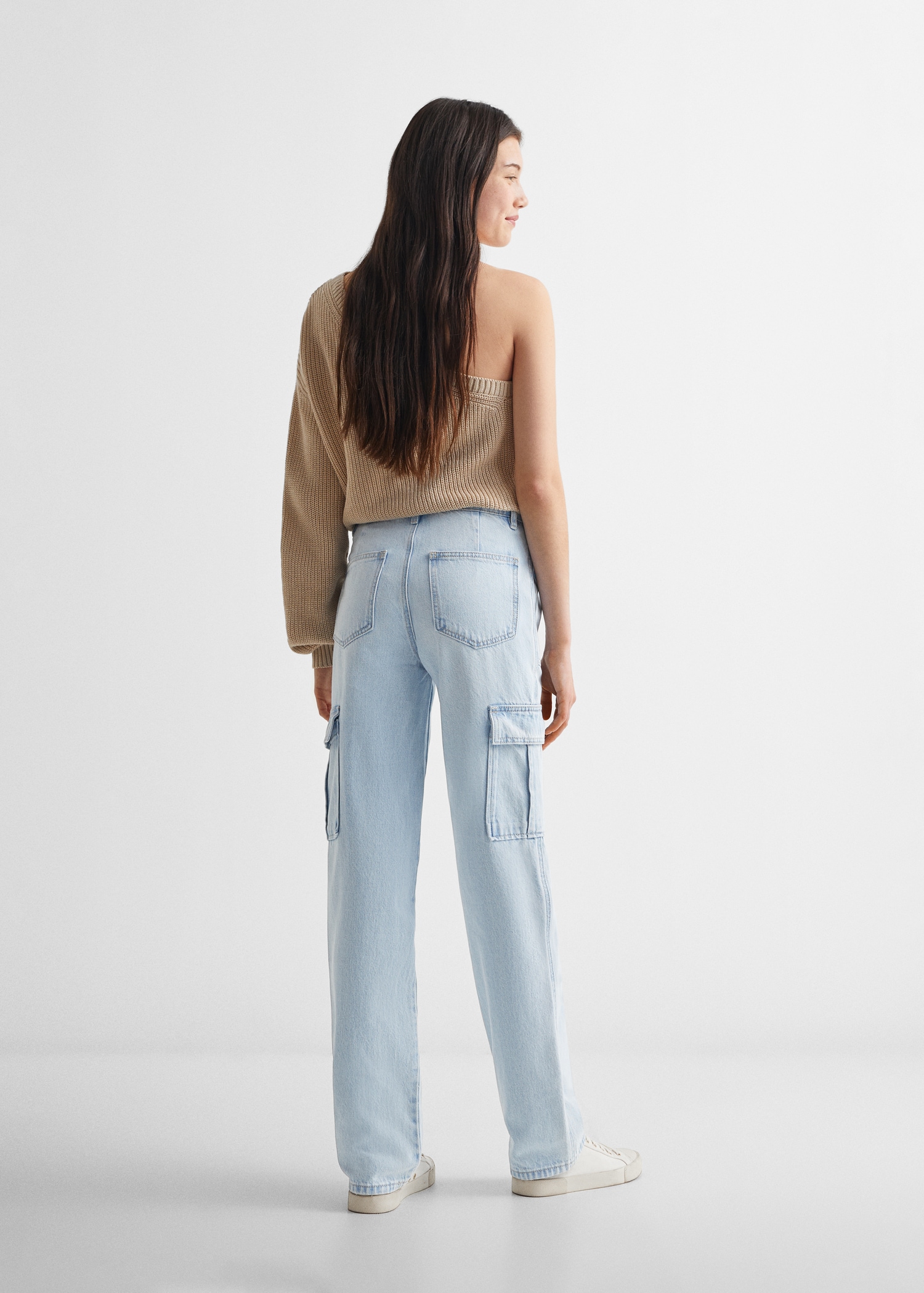 Jean droit style cargo - Verso de l’article