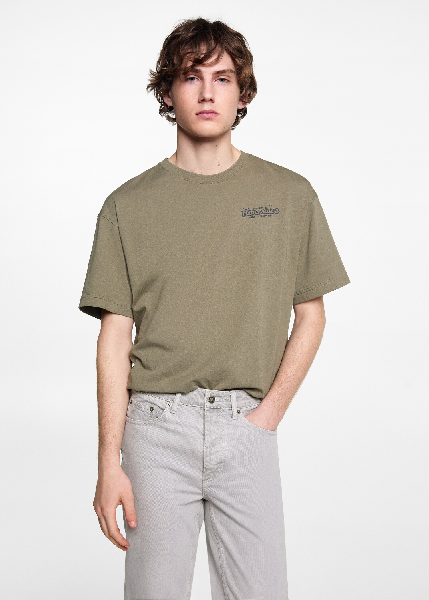 Παντελόνι regular fit βαμβάκι - Μεσαίο πλάνο