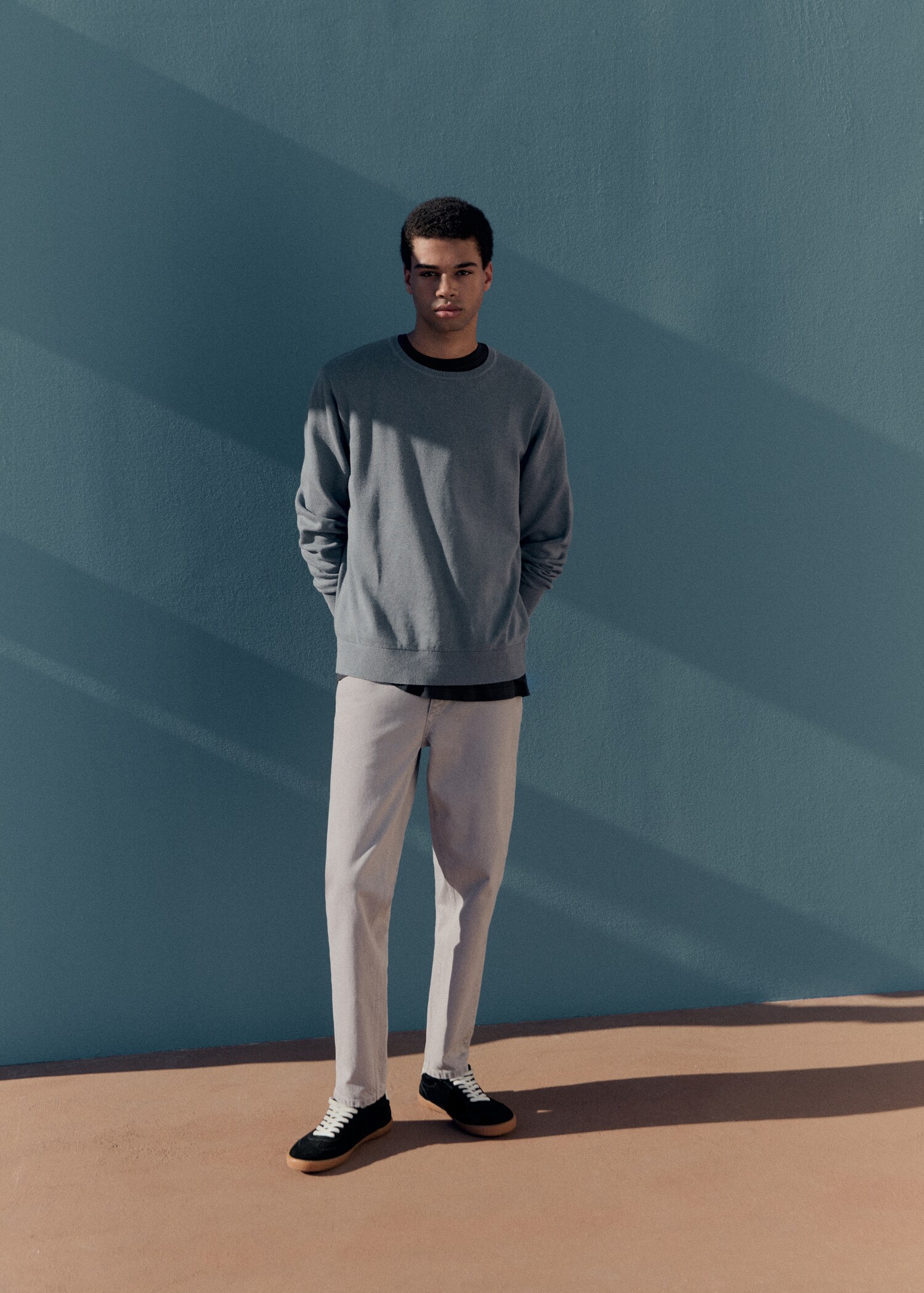 Παντελόνι regular fit βαμβάκι - Λεπτομέρεια του προϊόντος 5