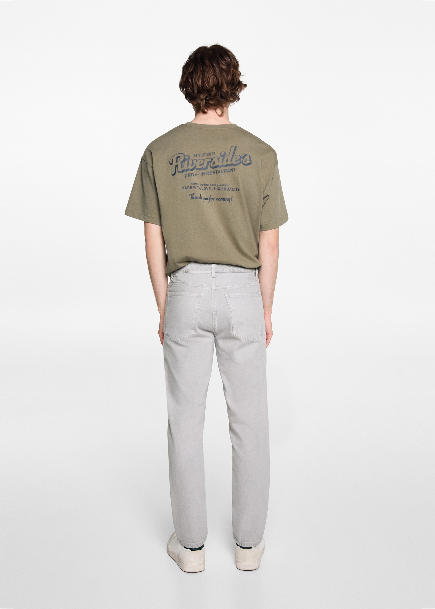 Παντελόνι regular fit βαμβάκι - Πίσω όψη προϊόντος