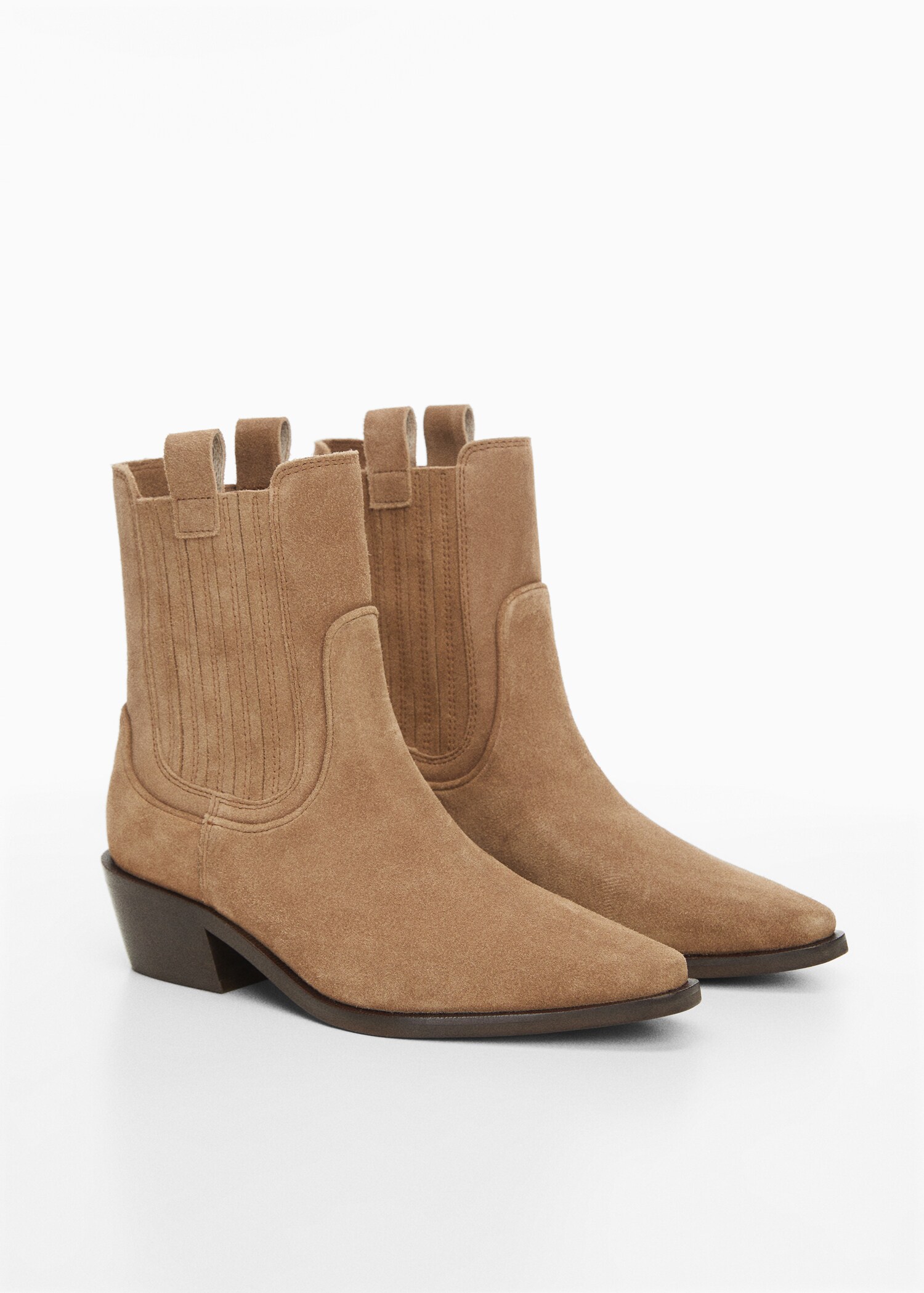 Leather cowboy ankle boots - Medium plane