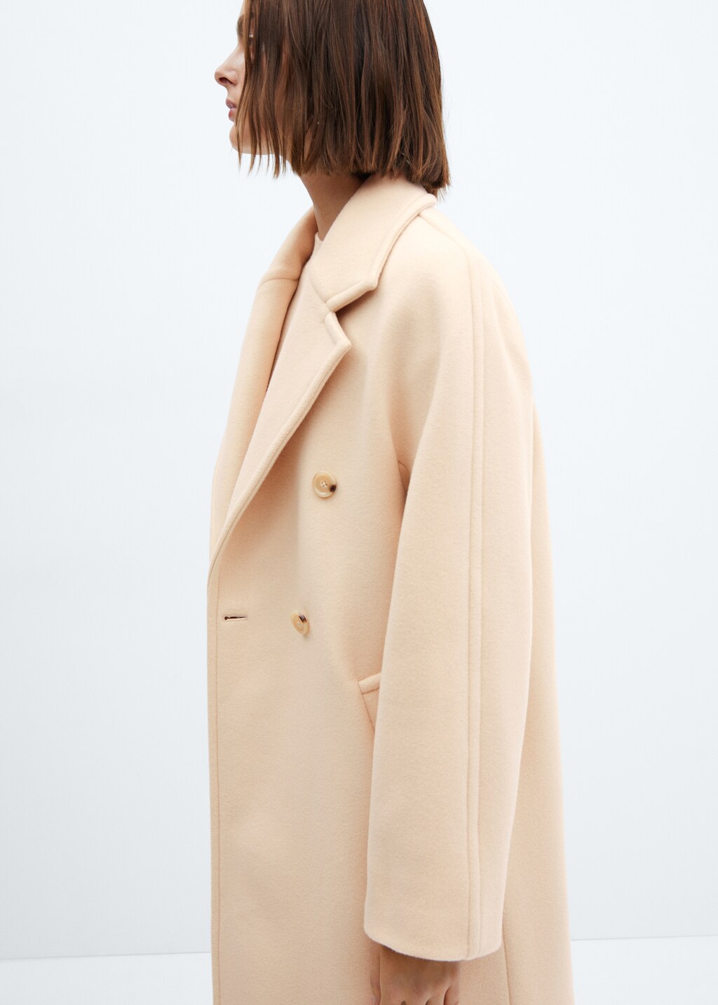 Manteau laine Manteco revers