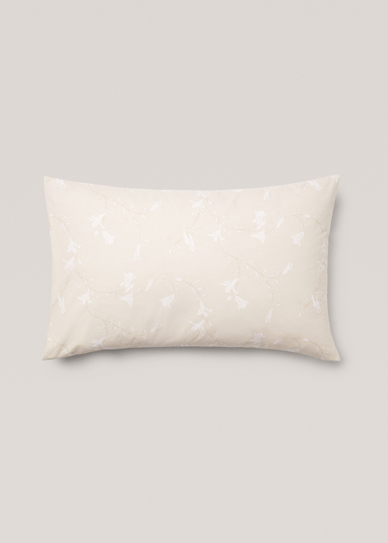 Floral-print cotton pillowcase 50x75cm - Article without model