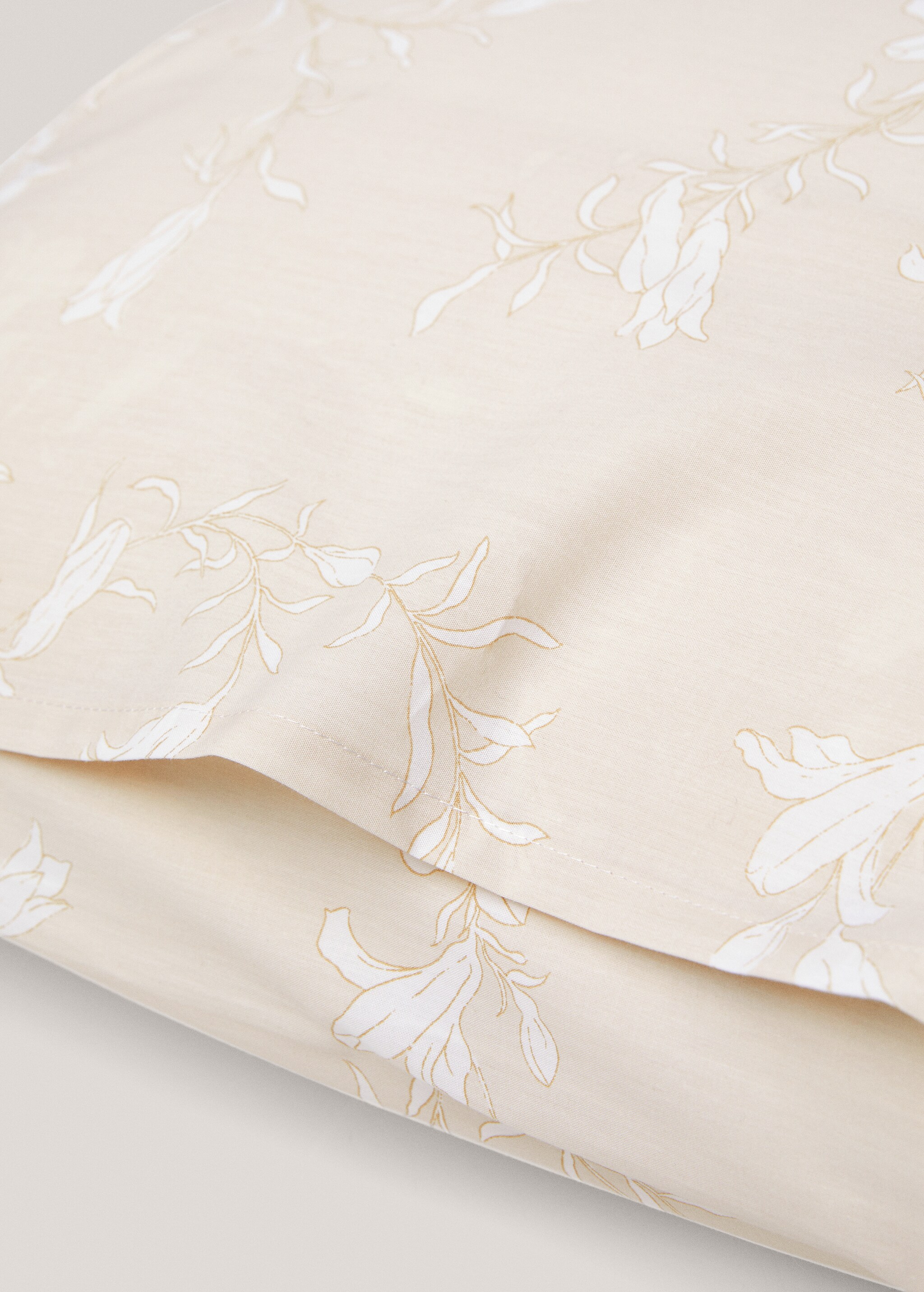 Floral-print cotton pillowcase 50x75cm - Details of the article 2