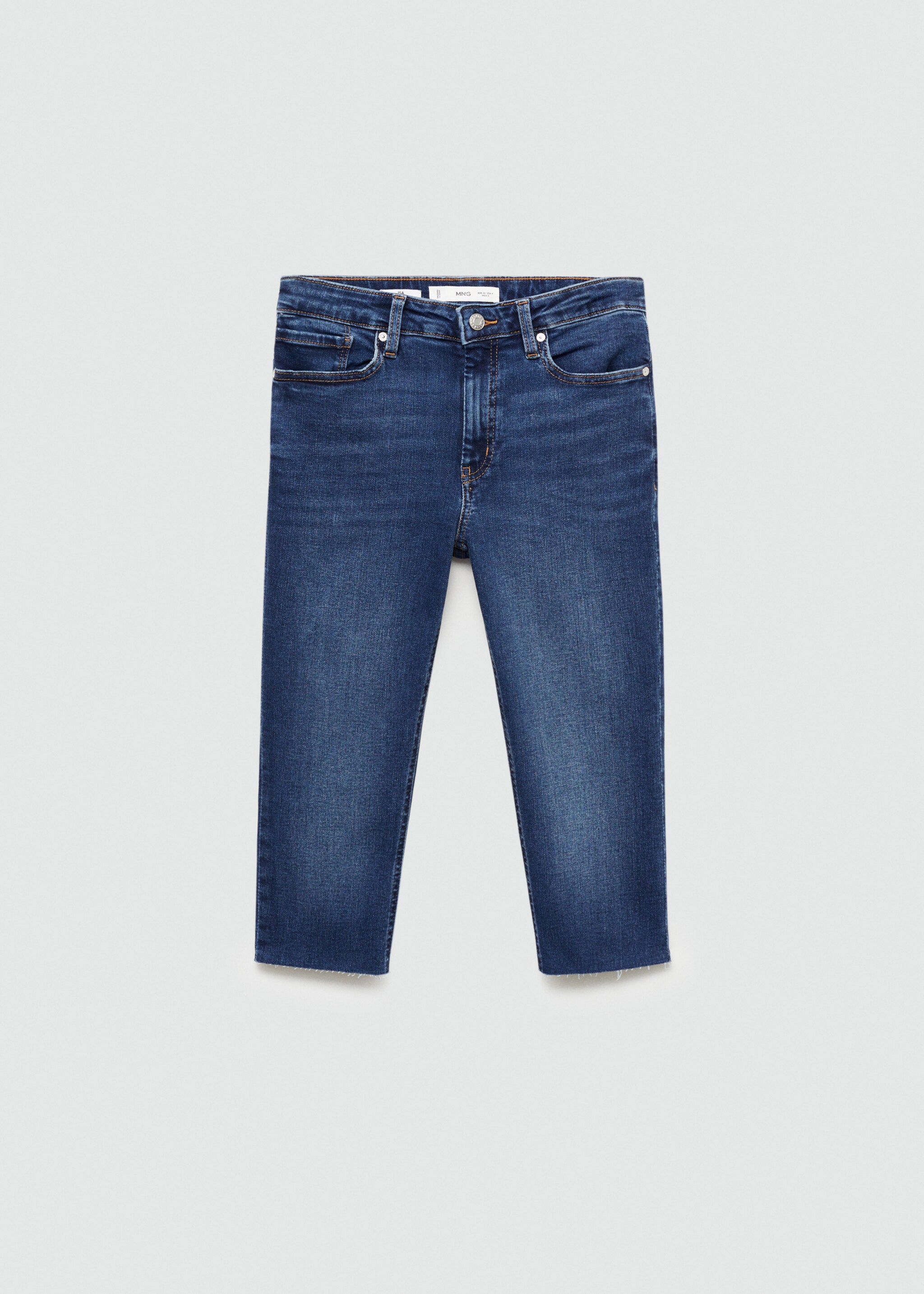 Capri slim-fit jeans - Article without model, Dark Blue. Ref: 67041015-00.