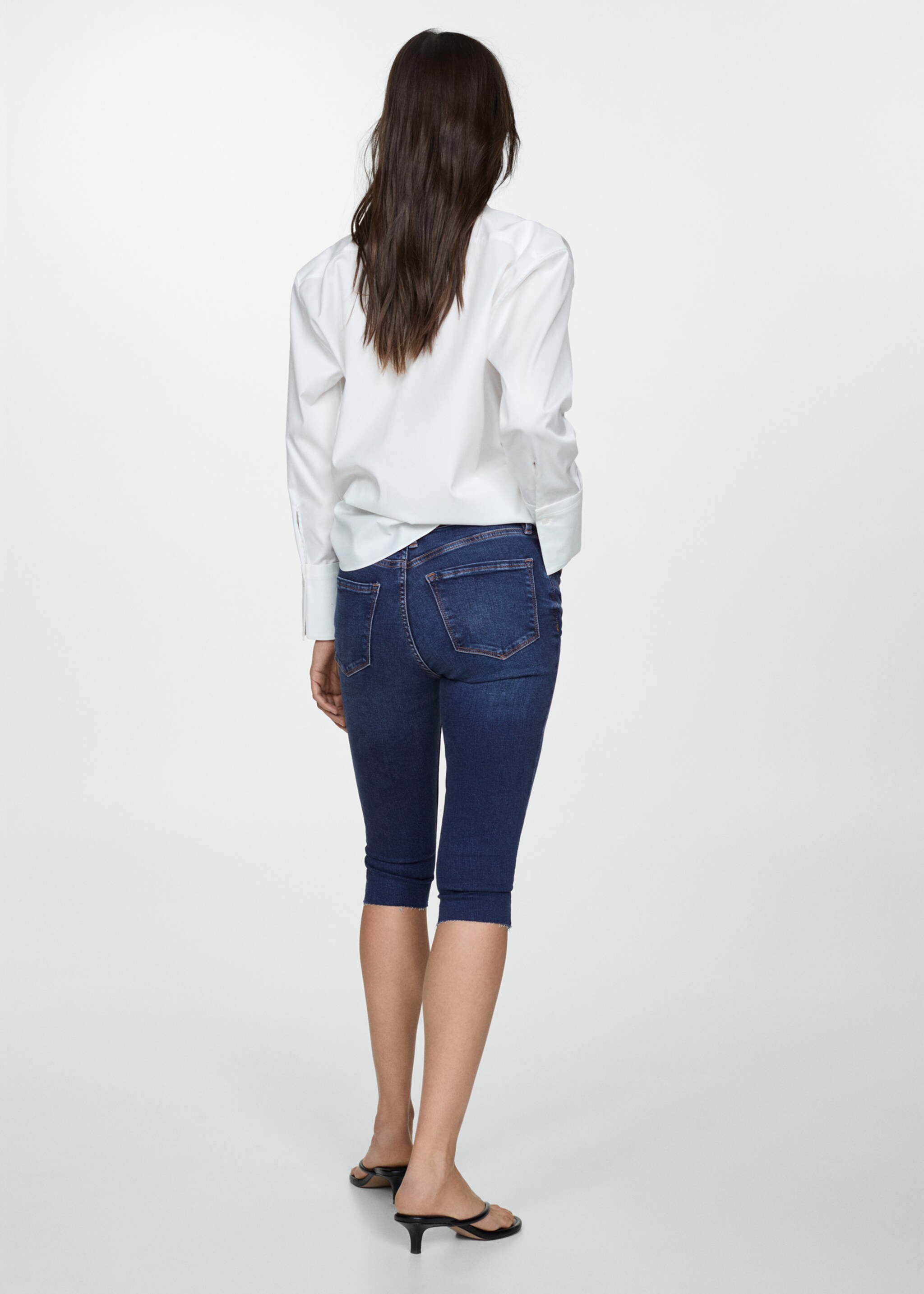 Capri slim-fit jeans - Reverse of the article, Dark Blue. Ref: 67041015-00.