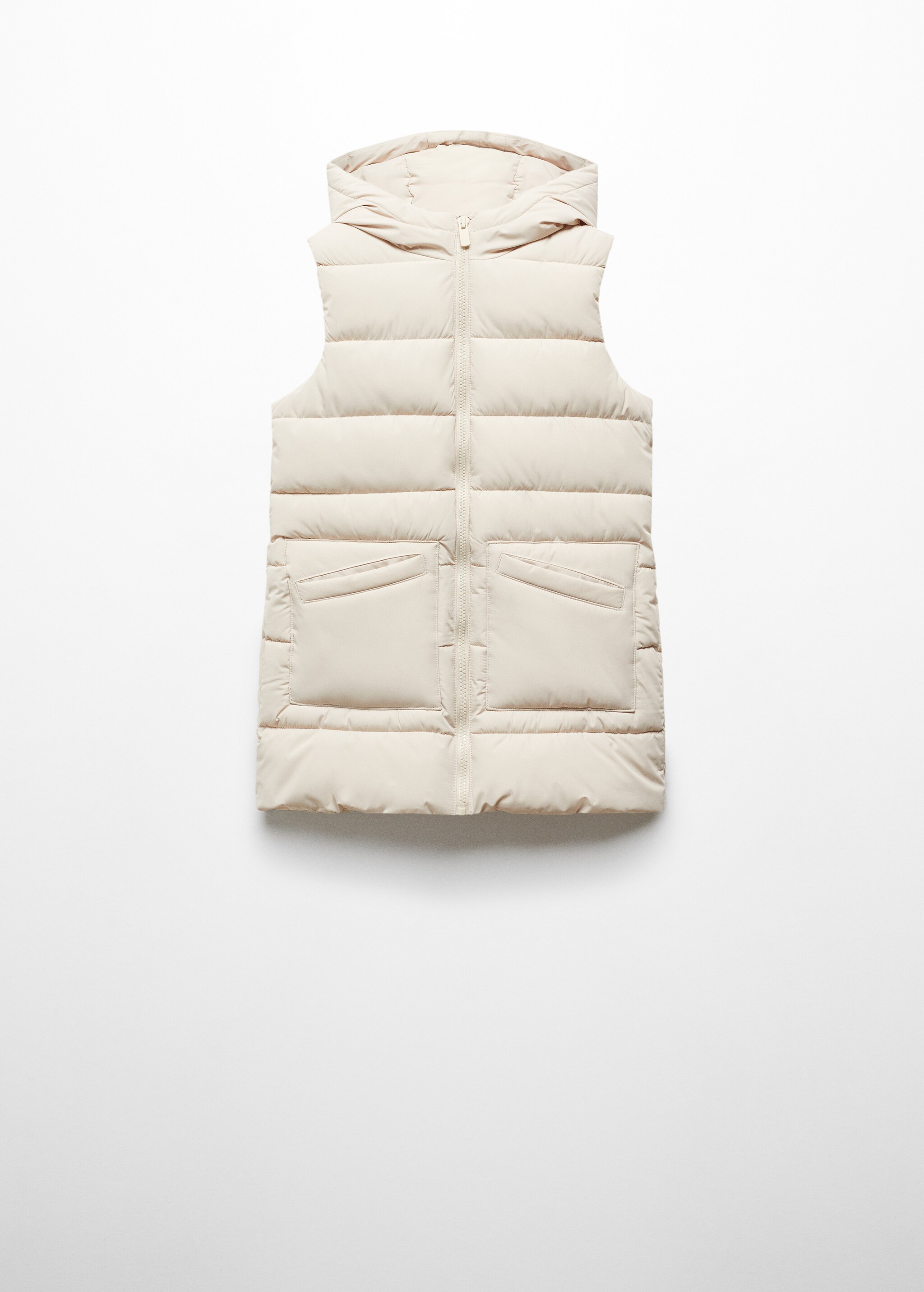 Quilted gilet with hood - Article without model