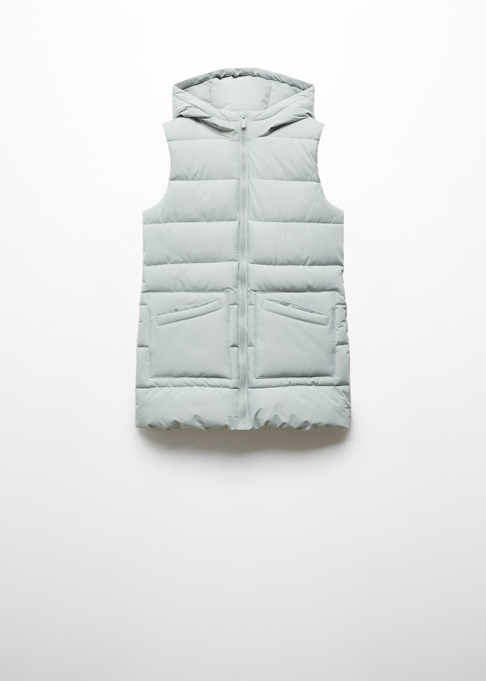 Quilted gilet with hood - Article without model